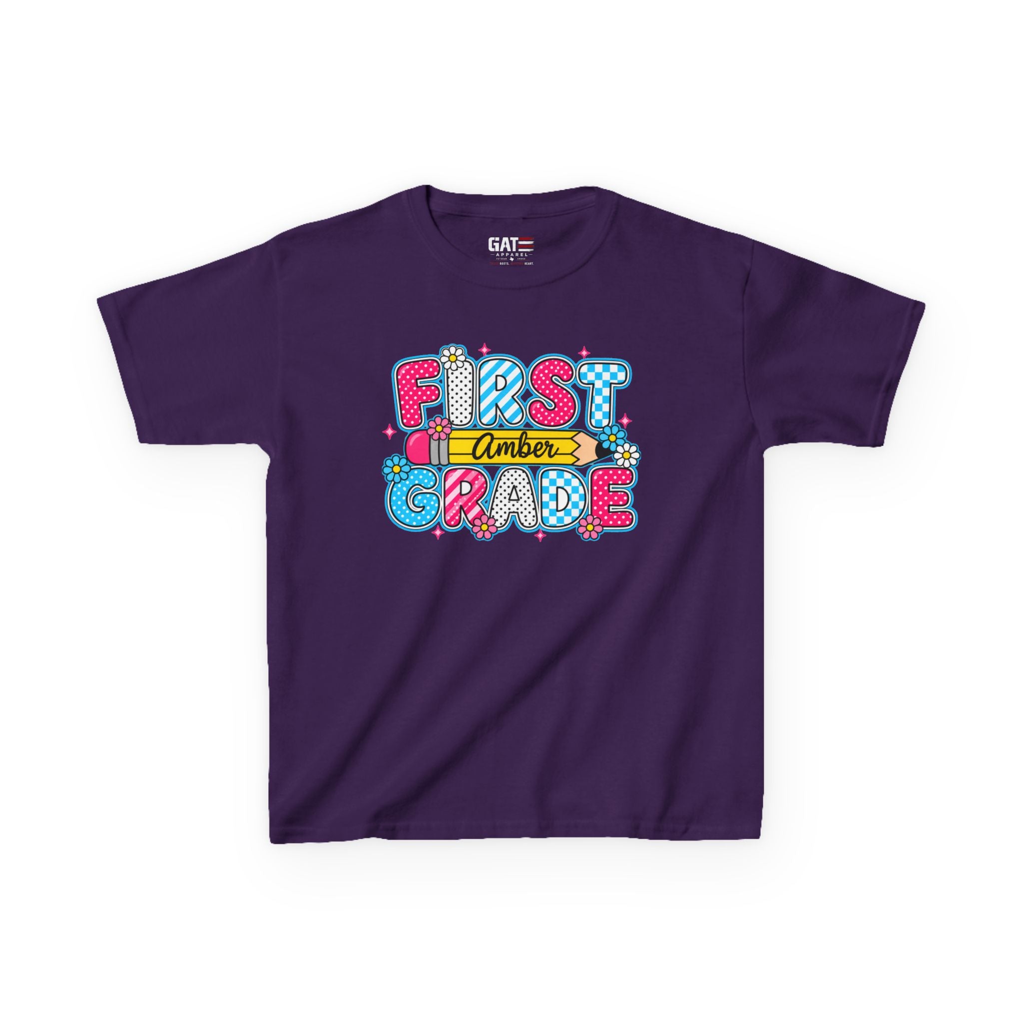Custom Grade Level & Name Shirt for Kids – Personalized Back to School T-Shirt