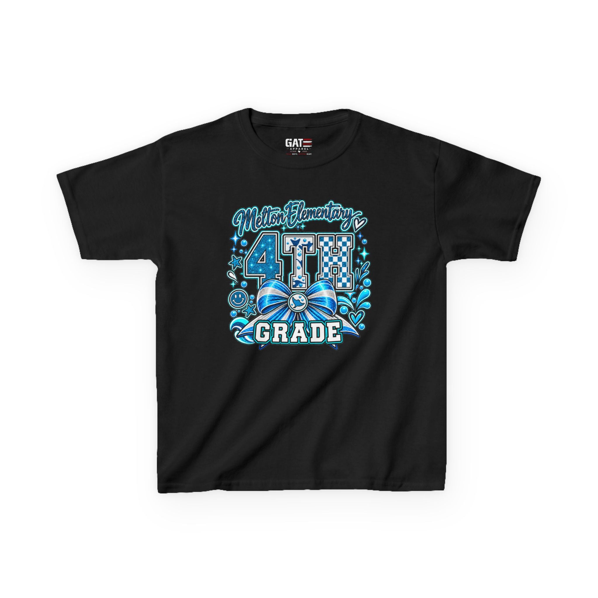 Melton 4th Grade Kids T‑Shirt — Ribbon Design