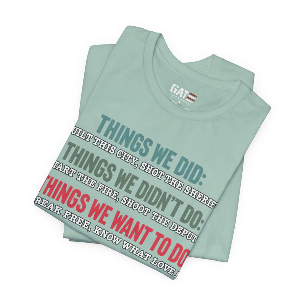 Things We Will Do Checklist T-Shirt — Funny Motivational List Tee