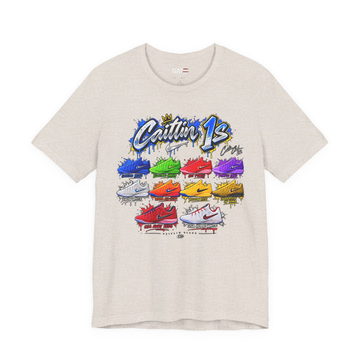 Caitlin Clark Caitlin 1s Sneaker Shirt | Indiana Fever Tee