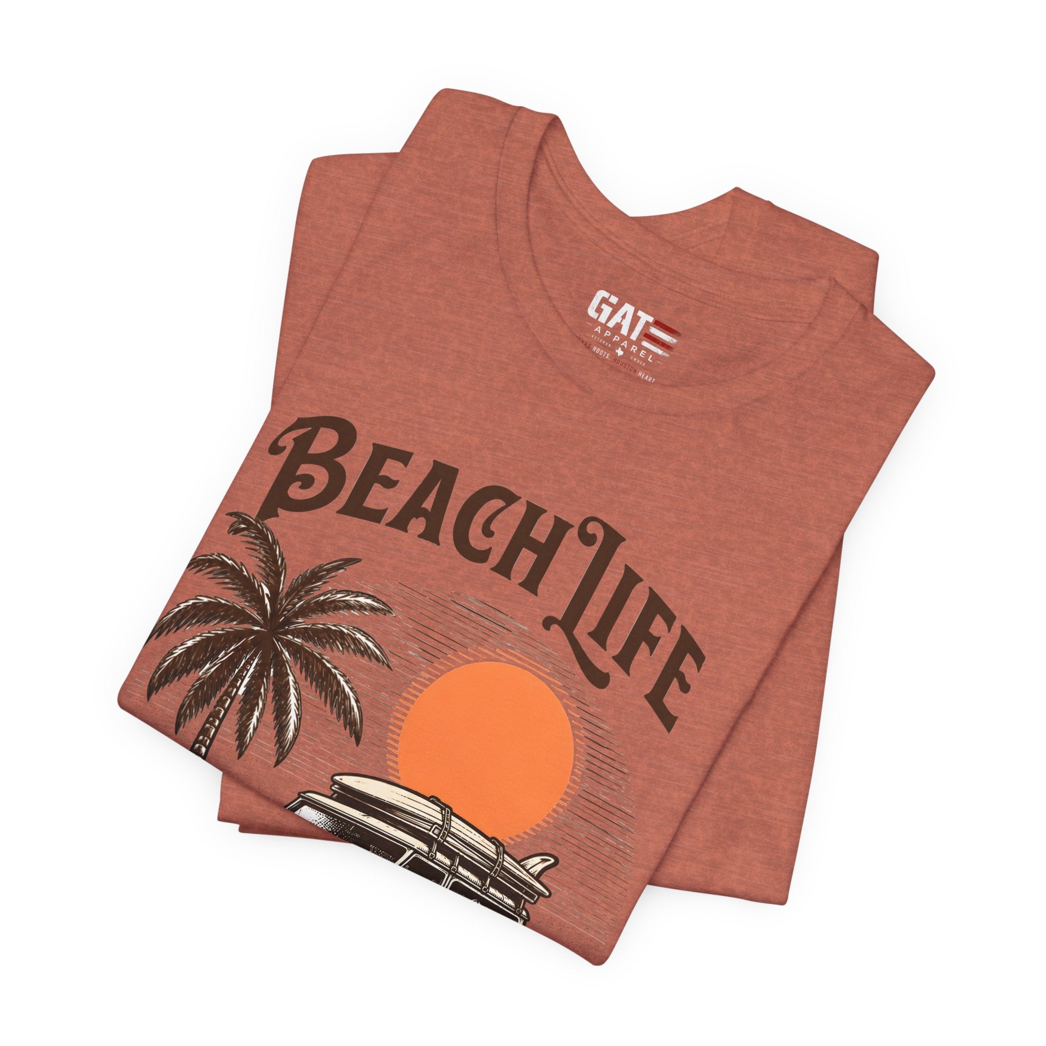 Beach Life Shirt, Retro VW Bus T Shirt, Vintage Camper Van Tee, Coastal Vacation Shirt, Summer Beach Graphic Tee, Surf Style Shirt, Van Life
