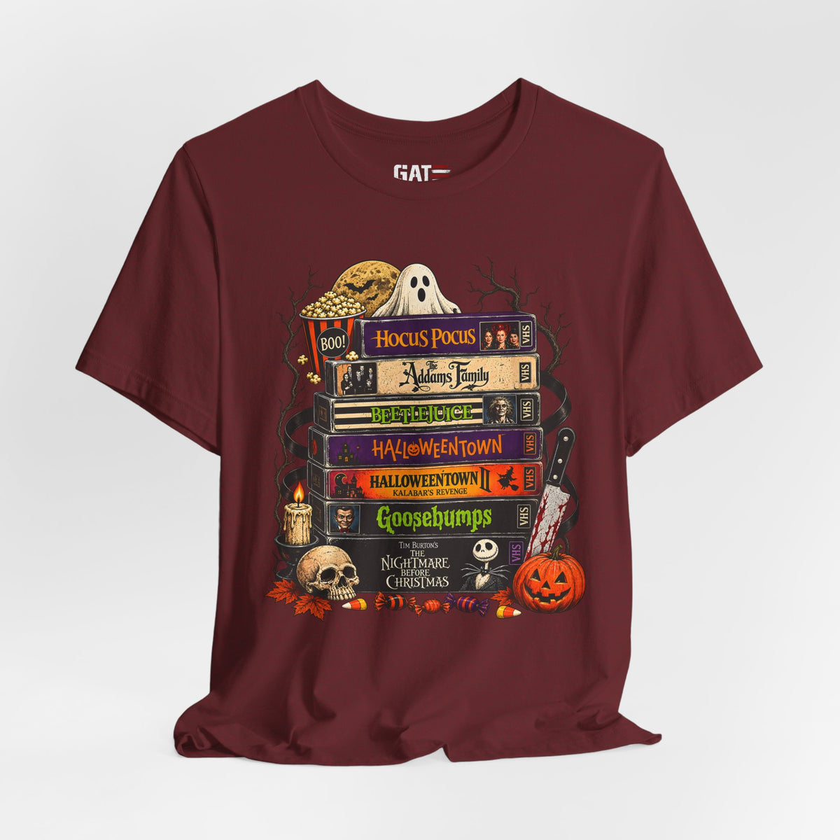 Halloween Movie Stack Shirt | Spooky Classics Tee