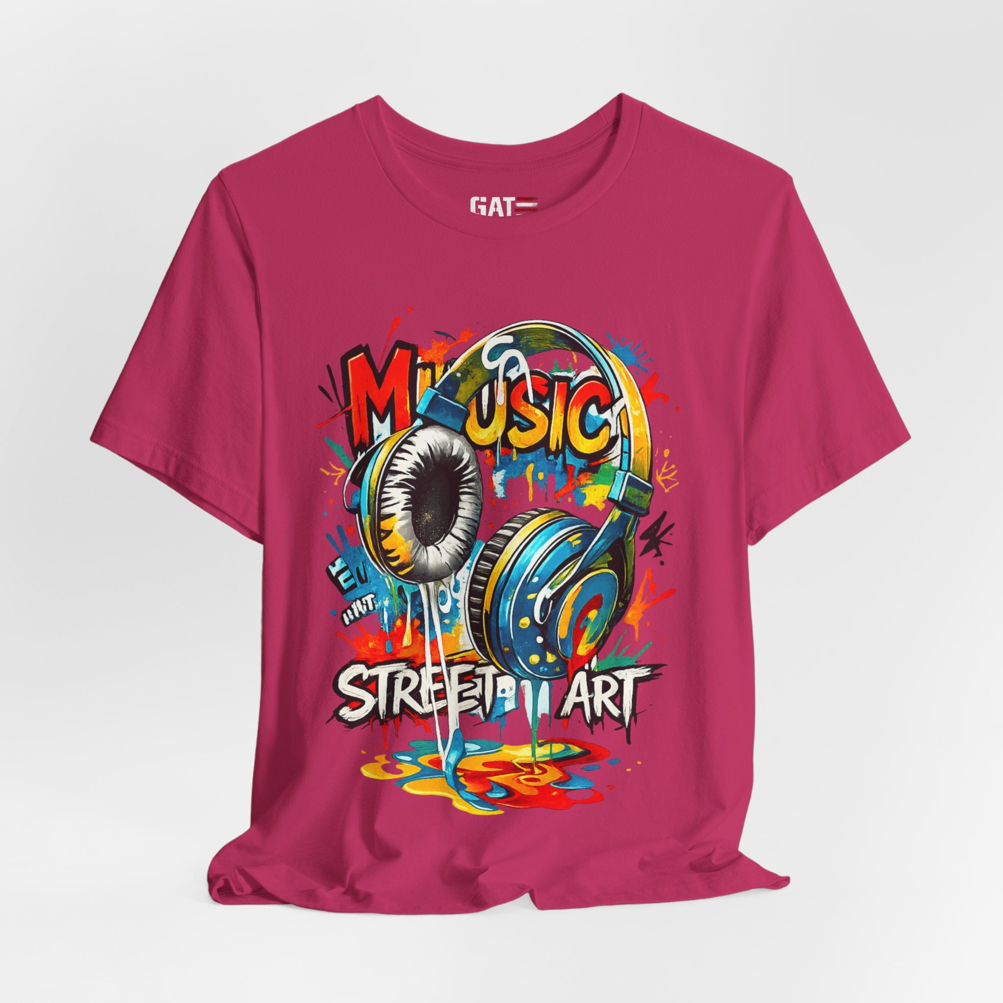 Urban Beats – Music Street Art Headphones Graphic Tee