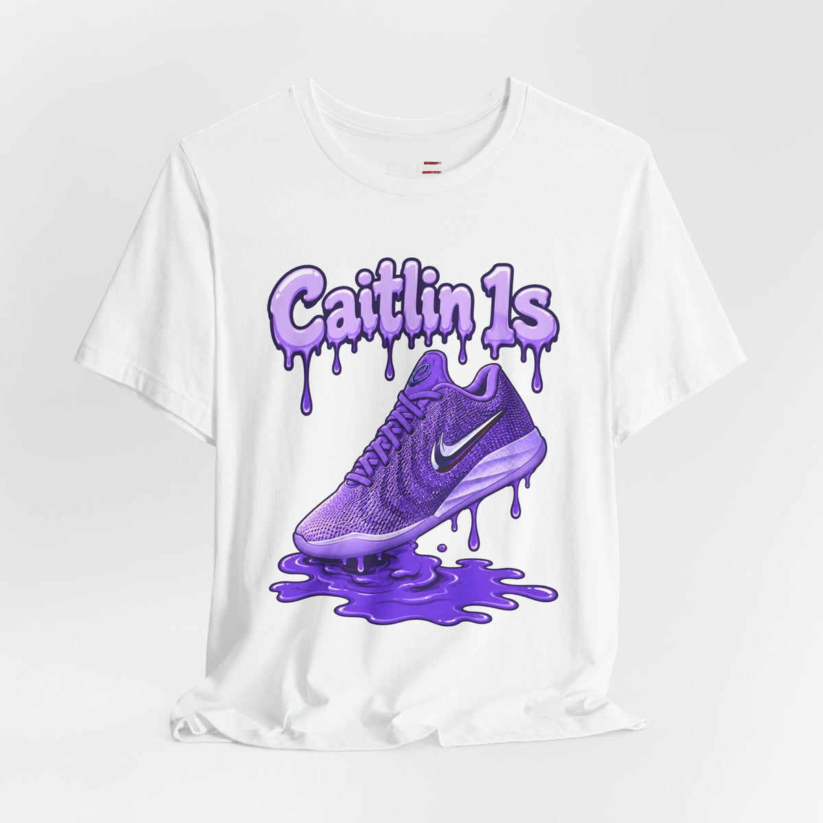 Caitlin Clark Caitlin 1s Purple Fade Paint Sneaker Shirt
