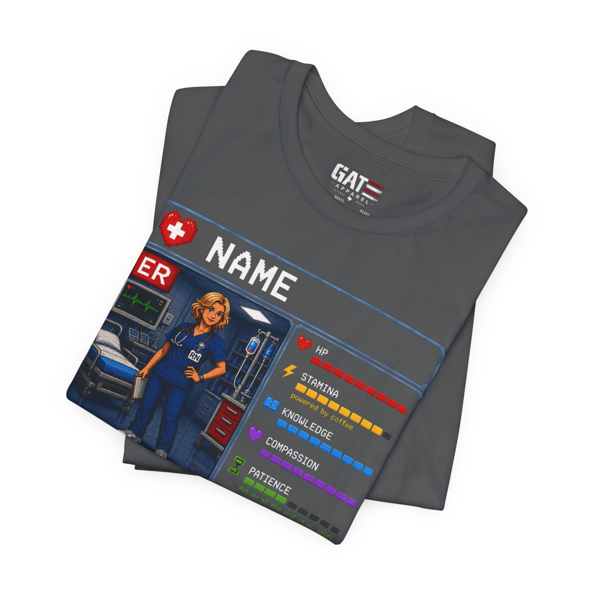 Custom ER Nurse RPG Character Shirt | Personalized Nurse Gift
