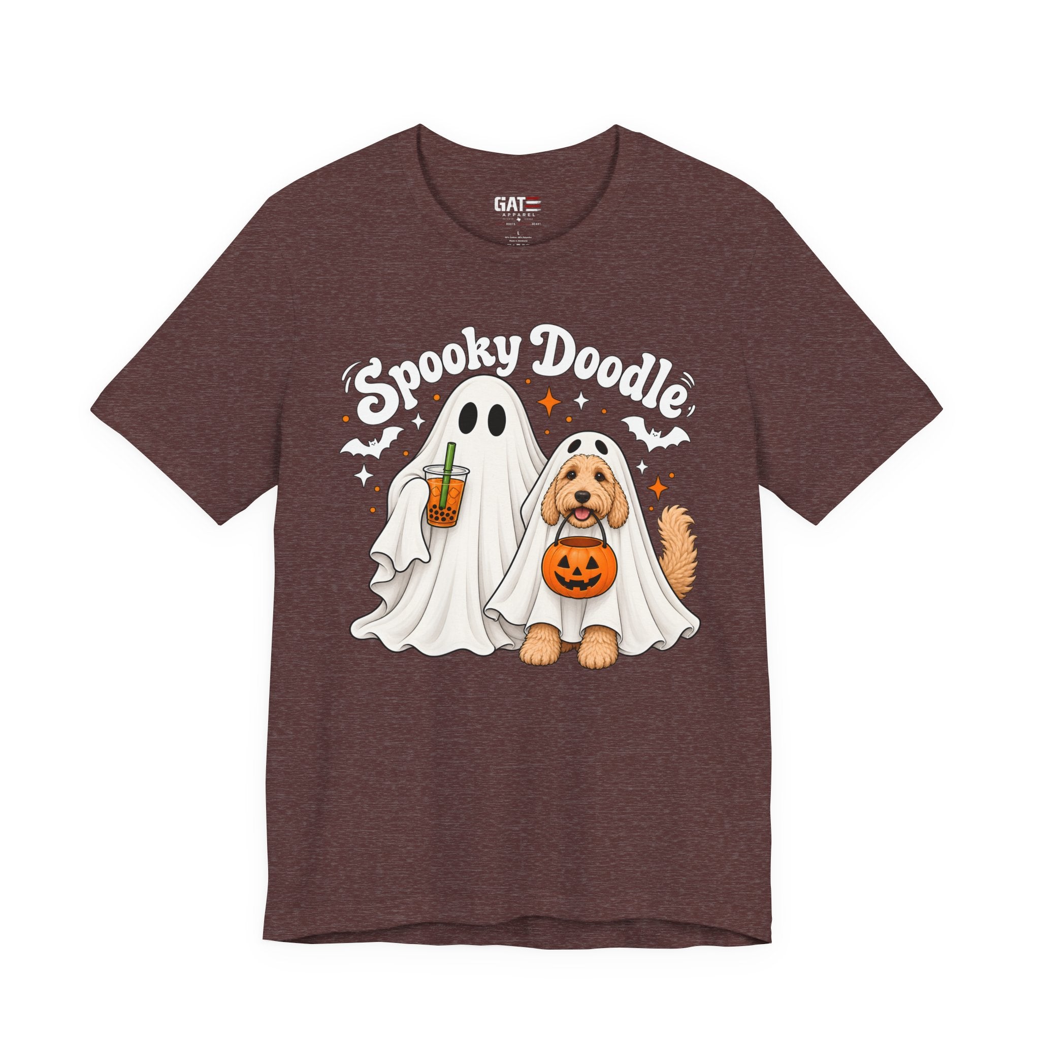 Spooky Doodle Halloween T-Shirt — Ghost & Doodle Dog Pumpkin Costume