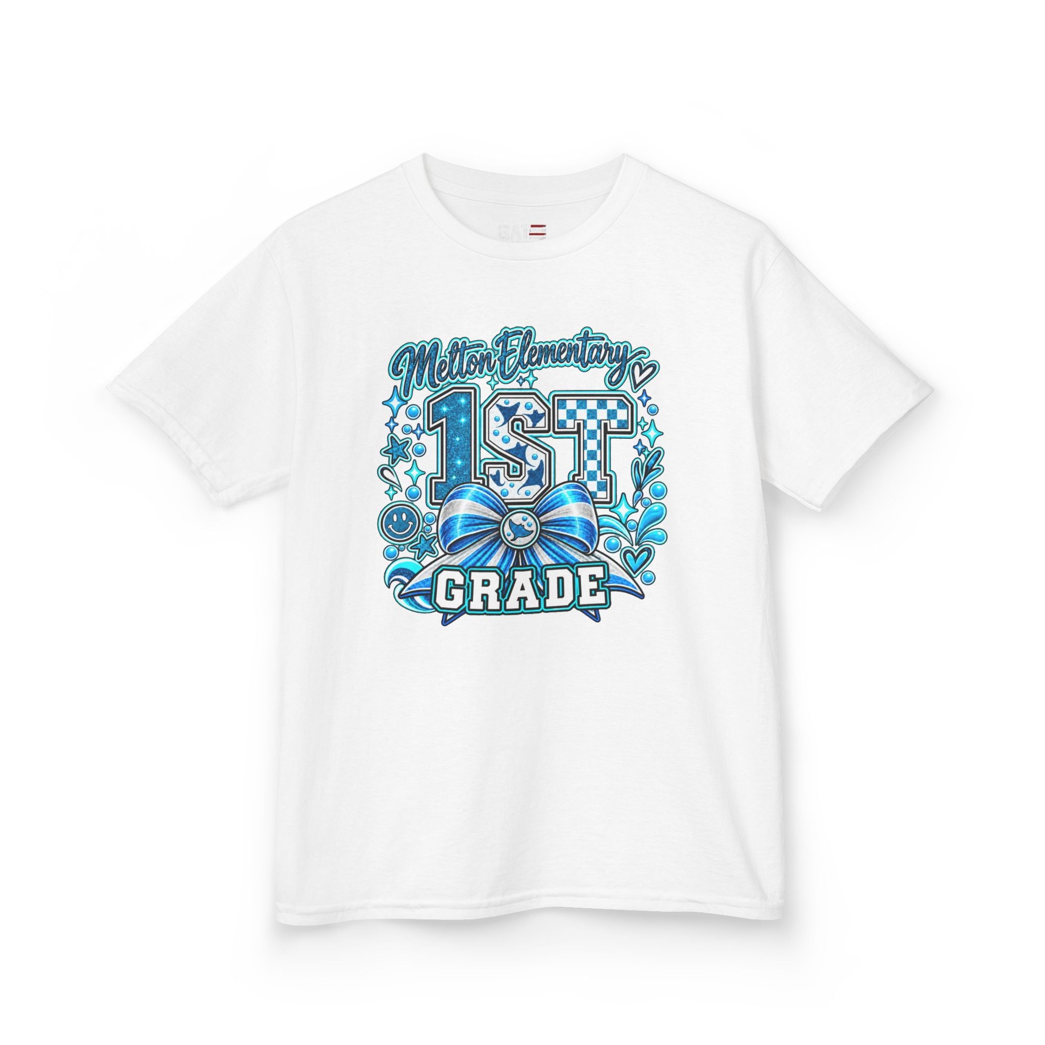 Melton 1st Grade Kids T‑Shirt — Ribbon Design