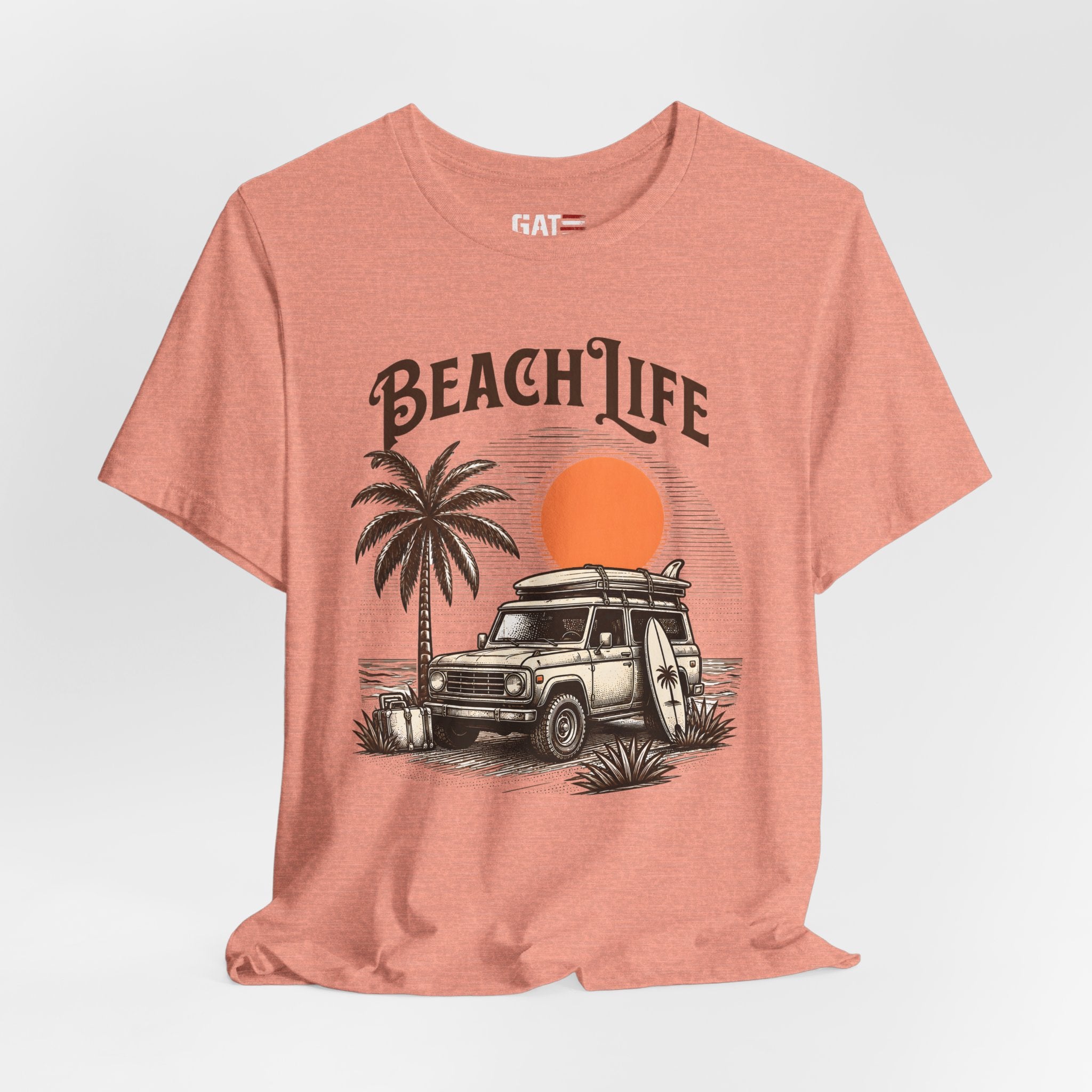 Beach Life Shirt, Retro VW Bus T Shirt, Vintage Camper Van Tee, Coastal Vacation Shirt, Summer Beach Graphic Tee, Surf Style Shirt, Van Life