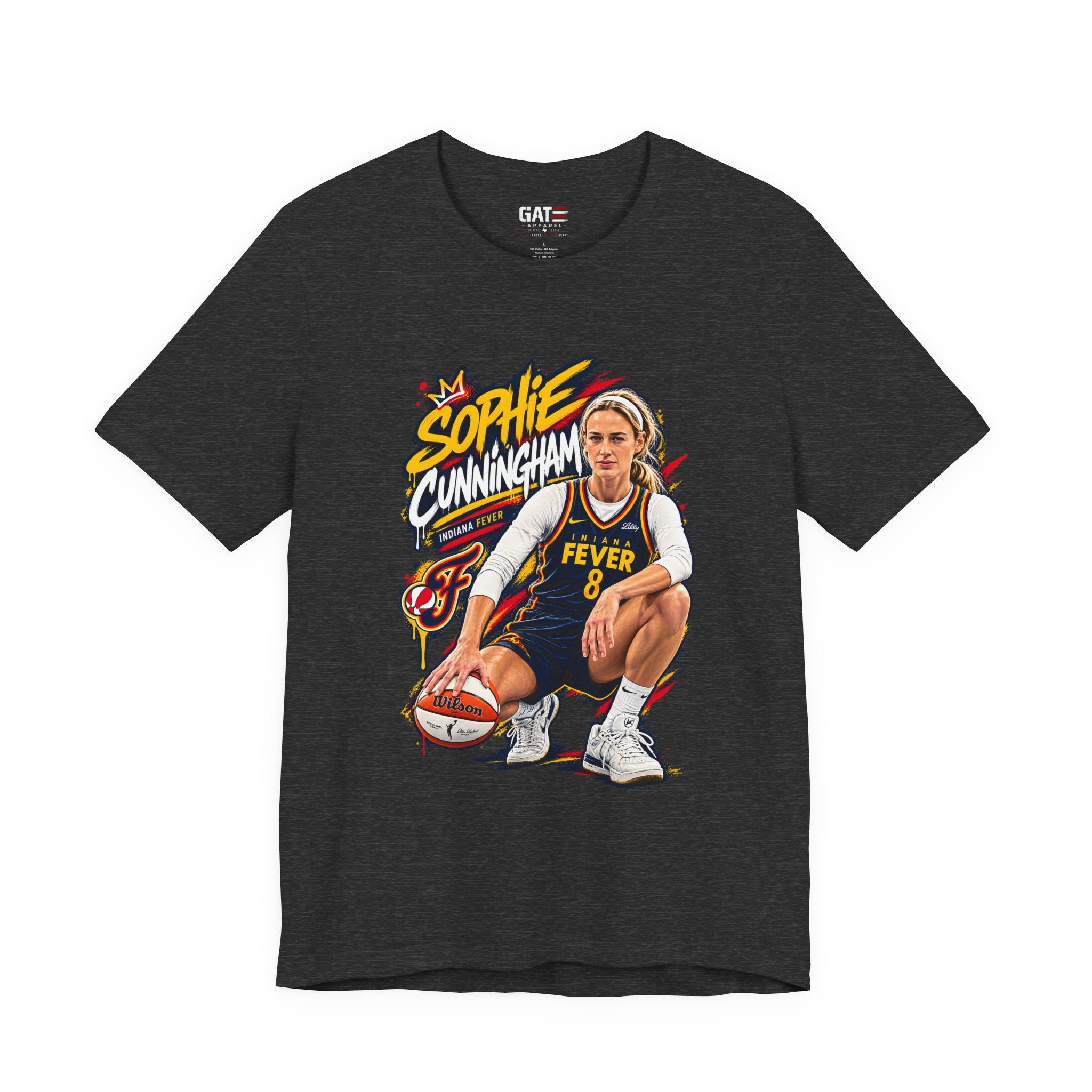 Sophie Cunningham Indiana Fever WNBA Basketball Graphic T Shirt Women's Fan Tee