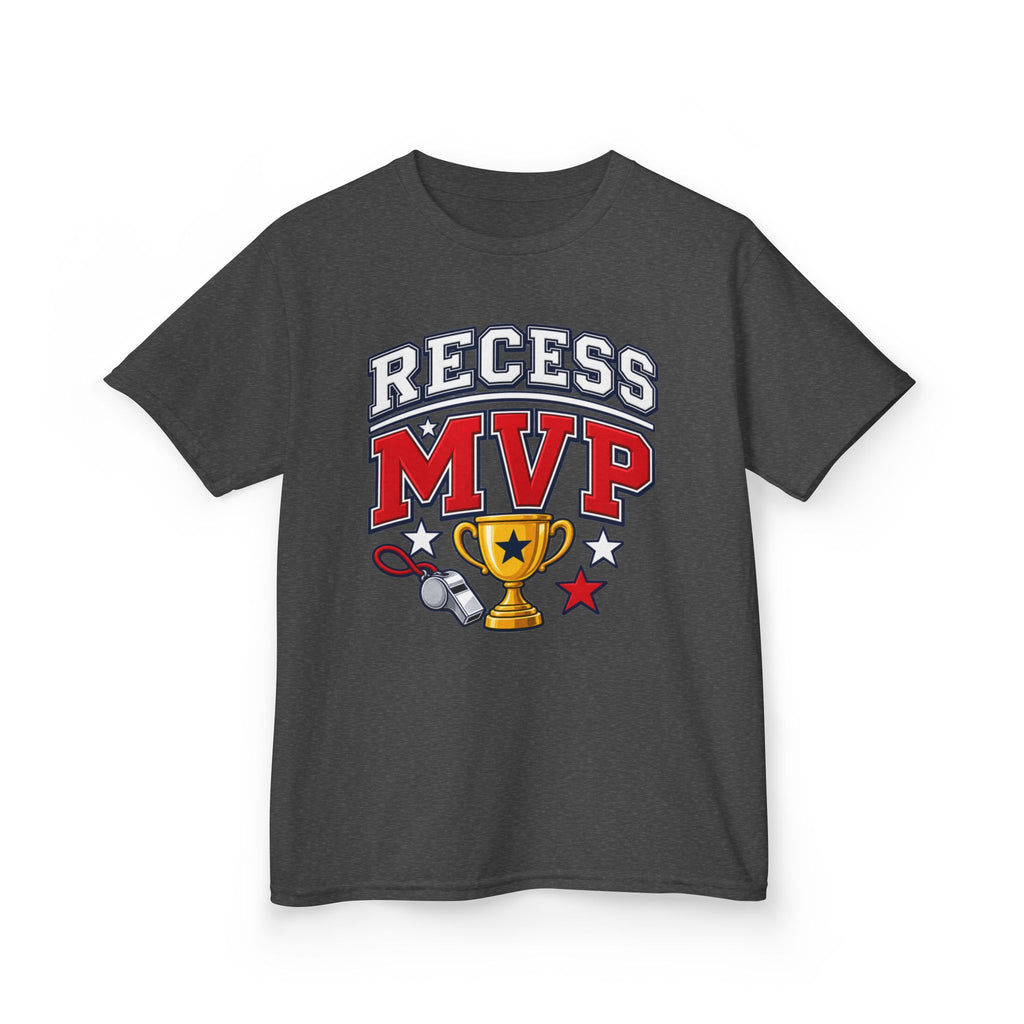 Recess MVP Kids T‑Shirt — Trophy & Whistle Playground Shirt for Boys & Girls