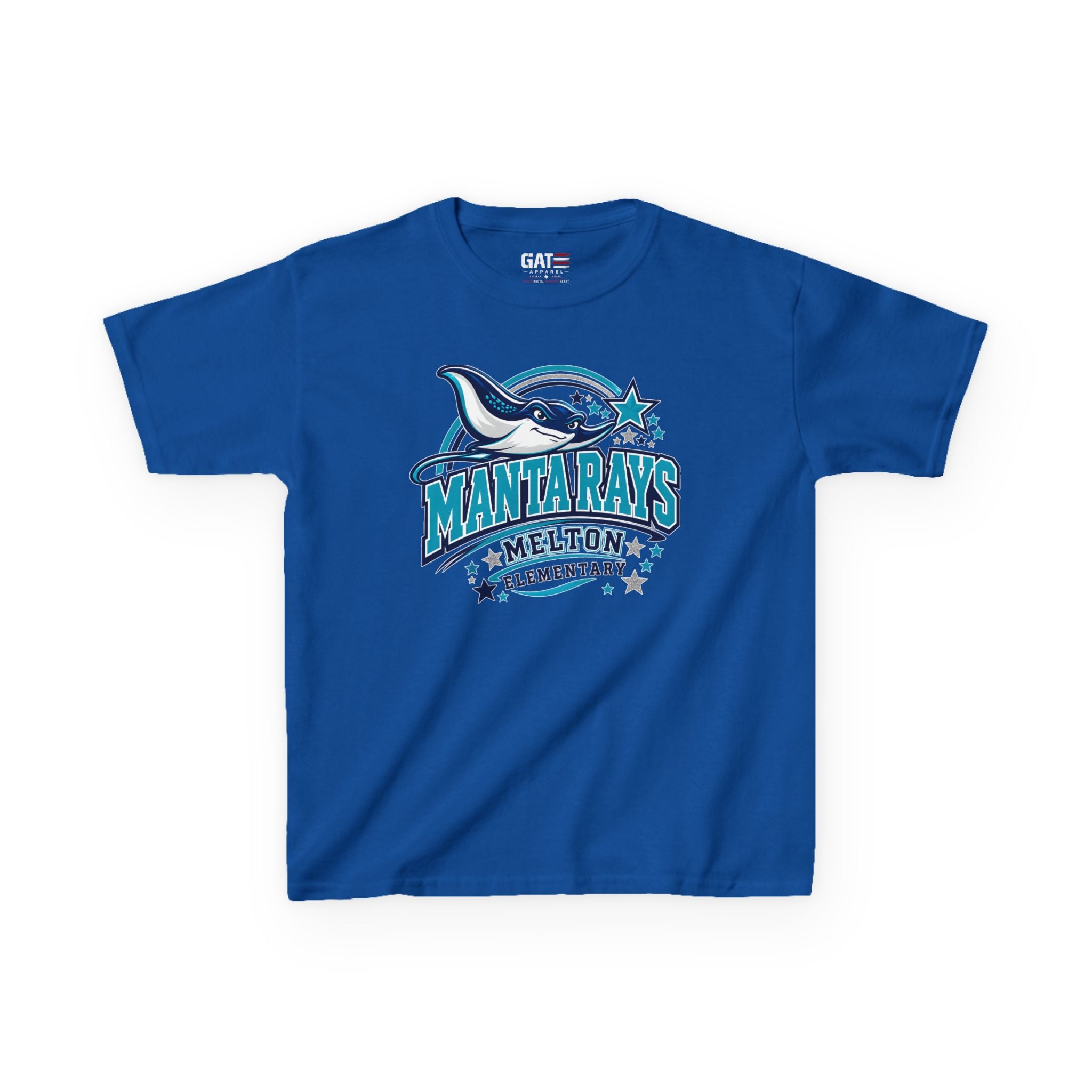 Melton Kids Tee Mantarays School T-Shirt — Melton Elementary Mascot Tee