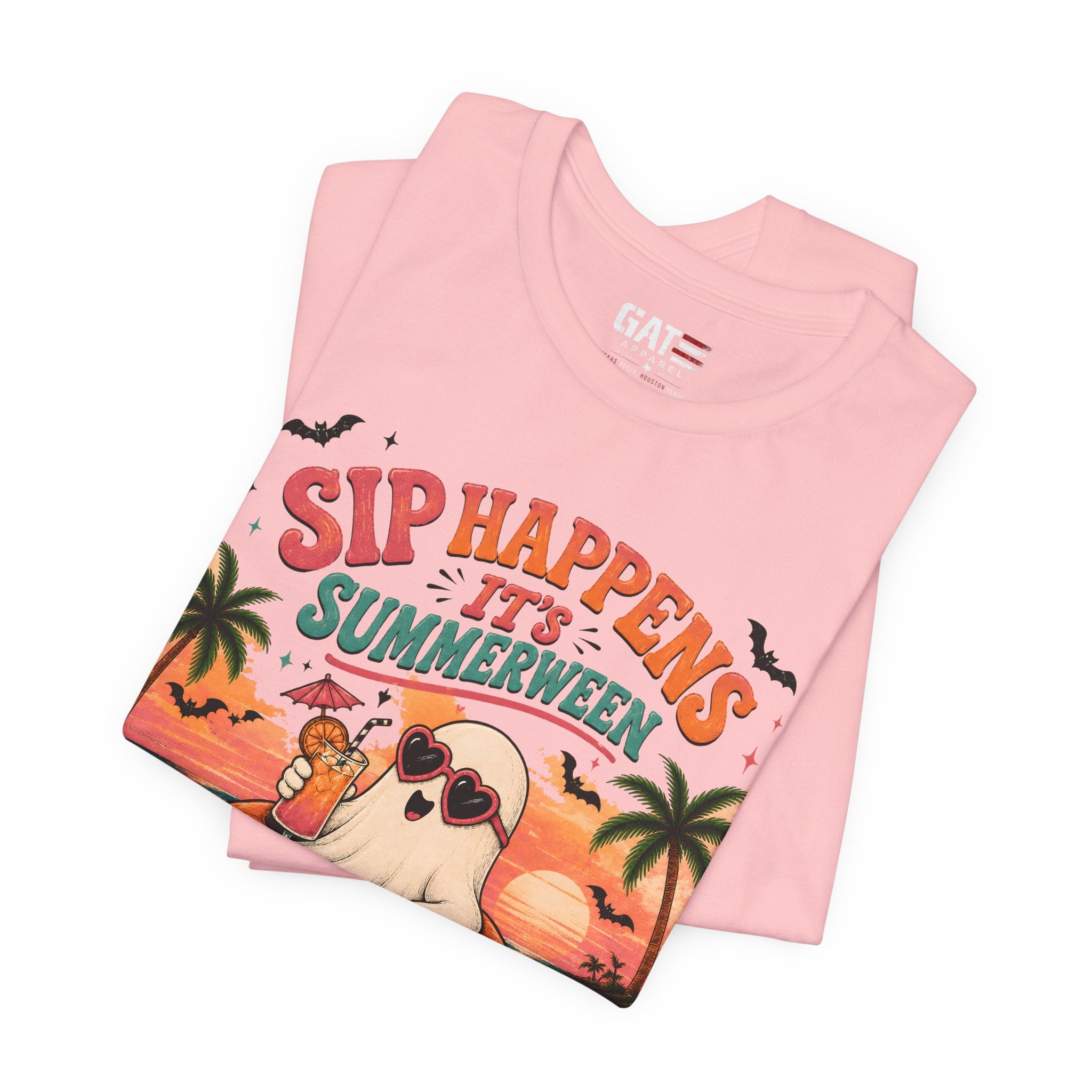 Summerween Shirt, Spooky Beach Shirt, Ghost Beach Tee, Halloween Beach Shirt, Coastal Halloween Tee, Tropical Ghost Shirt