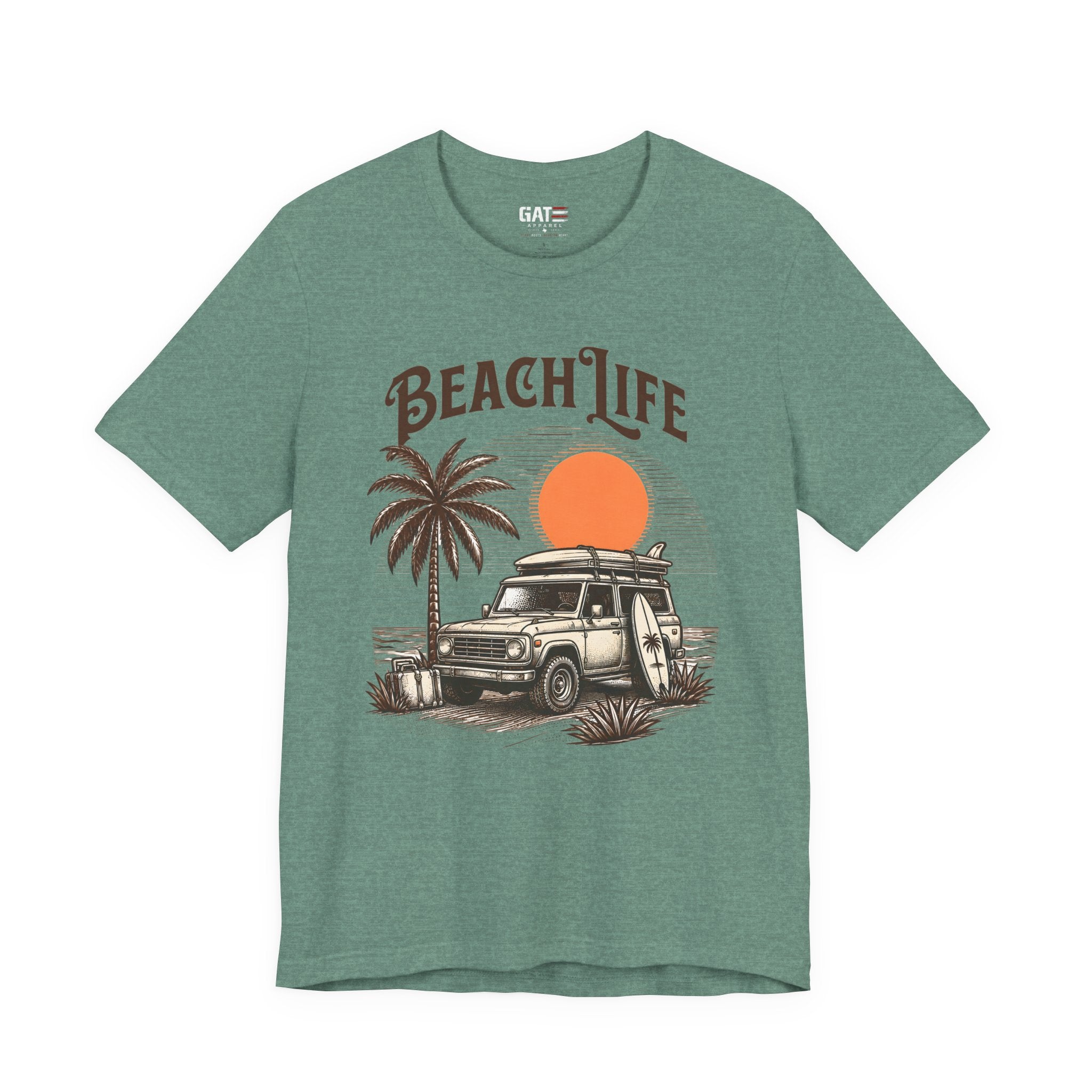Beach Life Shirt, Retro VW Bus T Shirt, Vintage Camper Van Tee, Coastal Vacation Shirt, Summer Beach Graphic Tee, Surf Style Shirt, Van Life