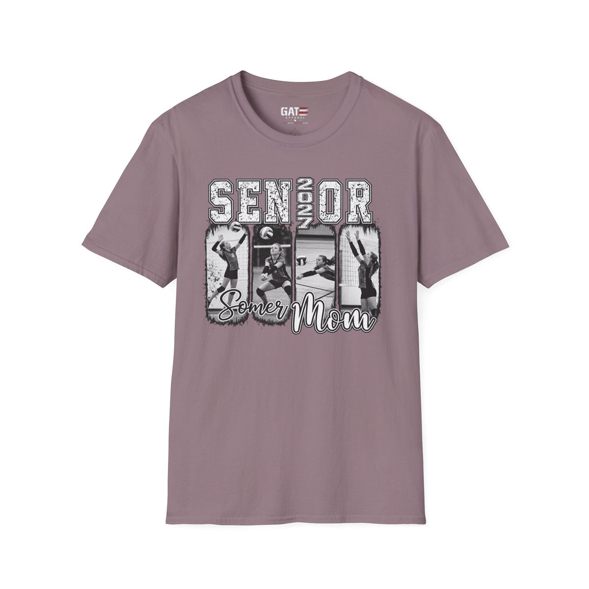 Senior Volleyball Mom Photo Shirt | Personalized Name Tee