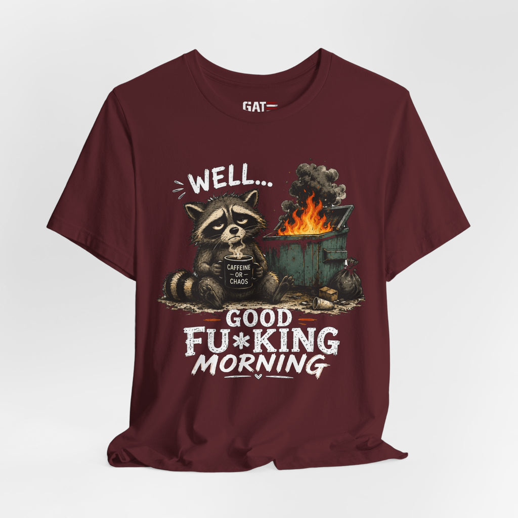 Funny Raccoon Shirt, Coffee Lover Shirt, Trash Panda Tee, Funny Animal Shirt, Sarcastic Shirt, Coffee Addict Gift, Unisex Graphic Tee