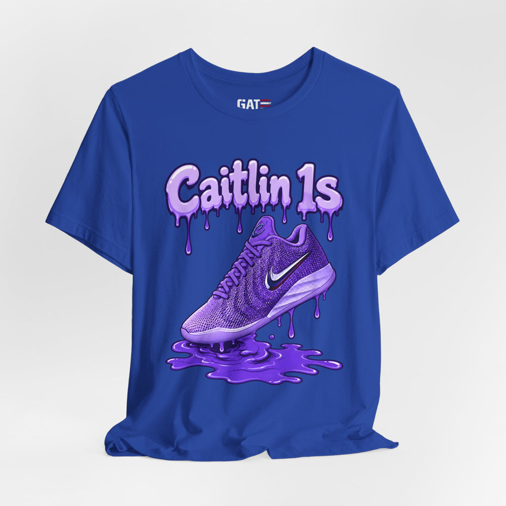 Caitlin Clark Caitlin 1s Purple Fade Paint Sneaker Shirt