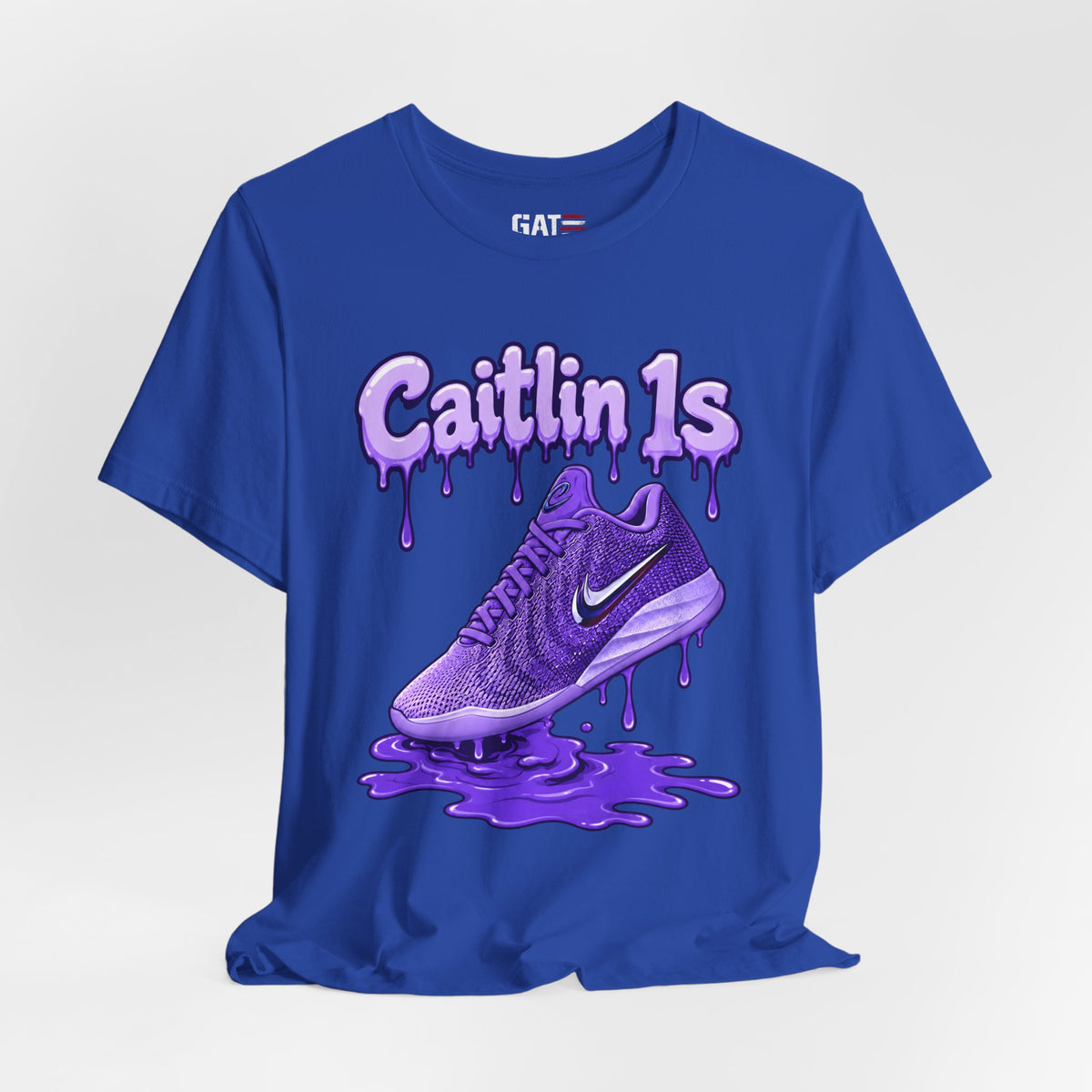 Caitlin Clark Caitlin 1s Purple Fade Paint Sneaker Shirt