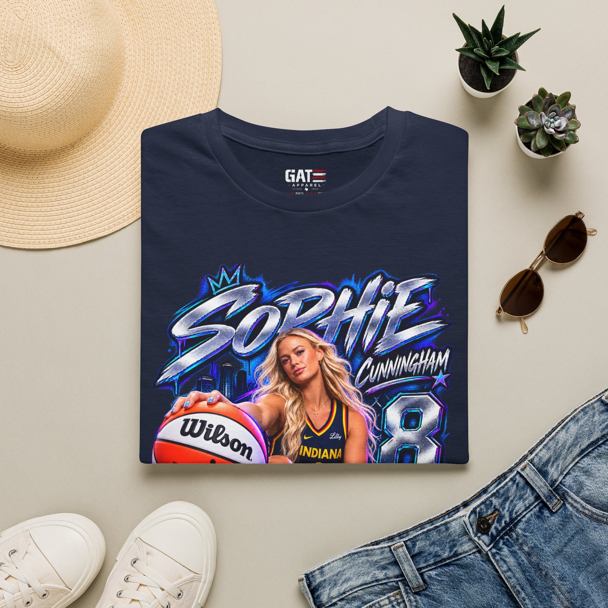 Sophie Cunningham Indiana Fever Shirt WNBA Basketball Graphic Tee