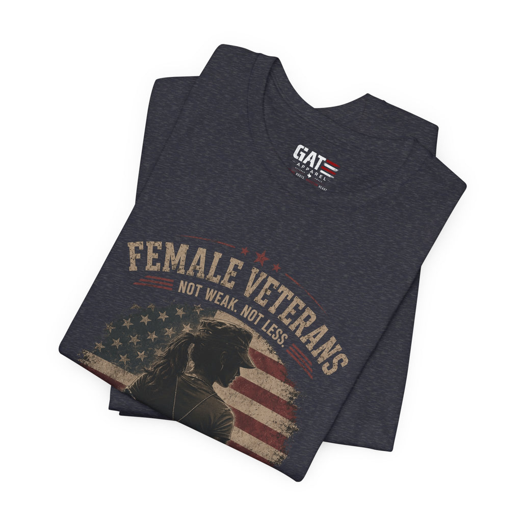 Female Veteran Shirt Built Different Just Like Us Tee Patriotic Military Shirt for Women Army Navy Marine Air Force Veteran Gift
