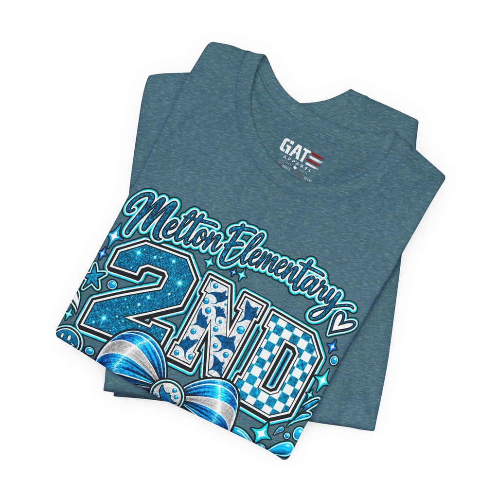 Melton 2nd Grade School T‑Shirt — Bow Design