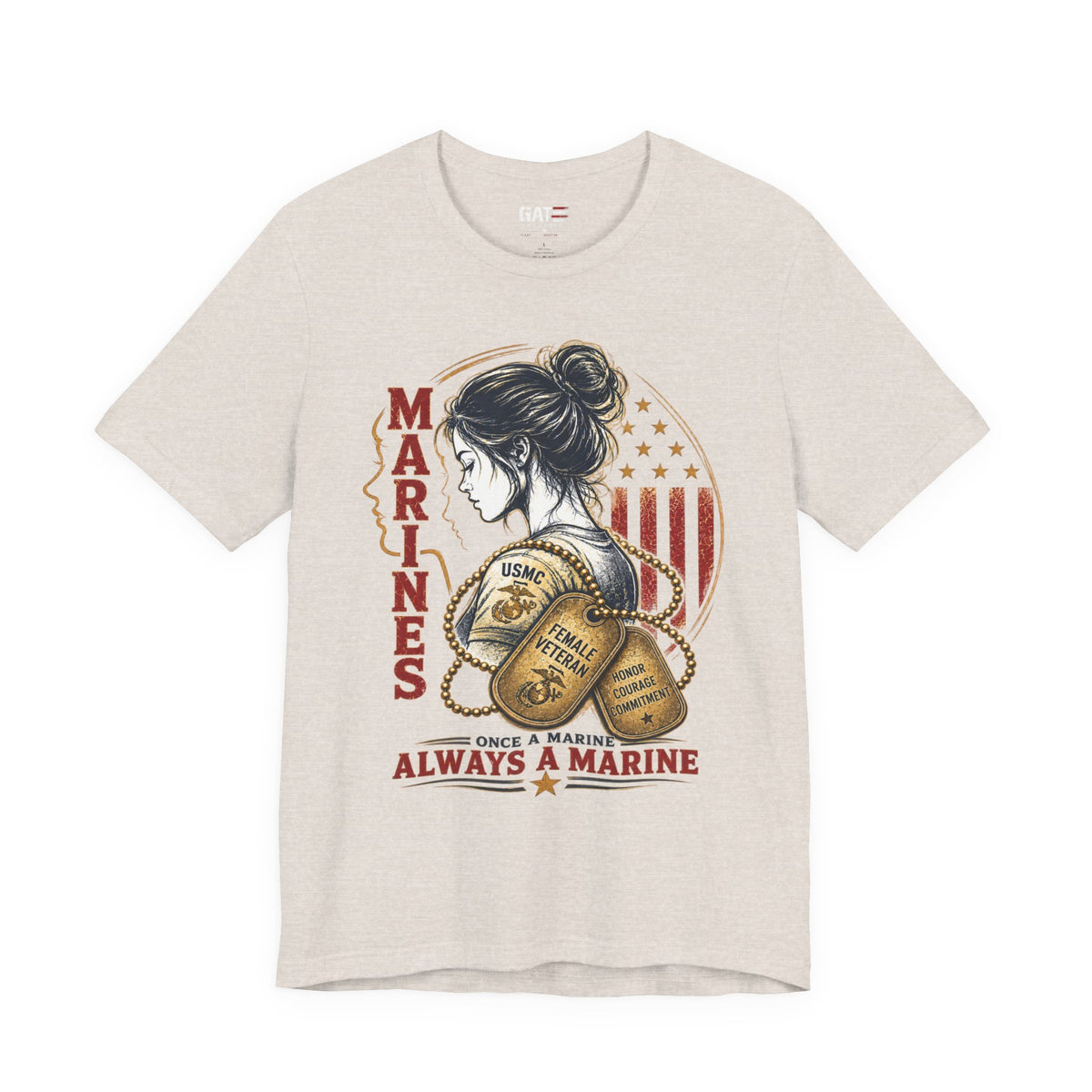 Female Marine Veteran Shirt | Once a Marine Always a Marine