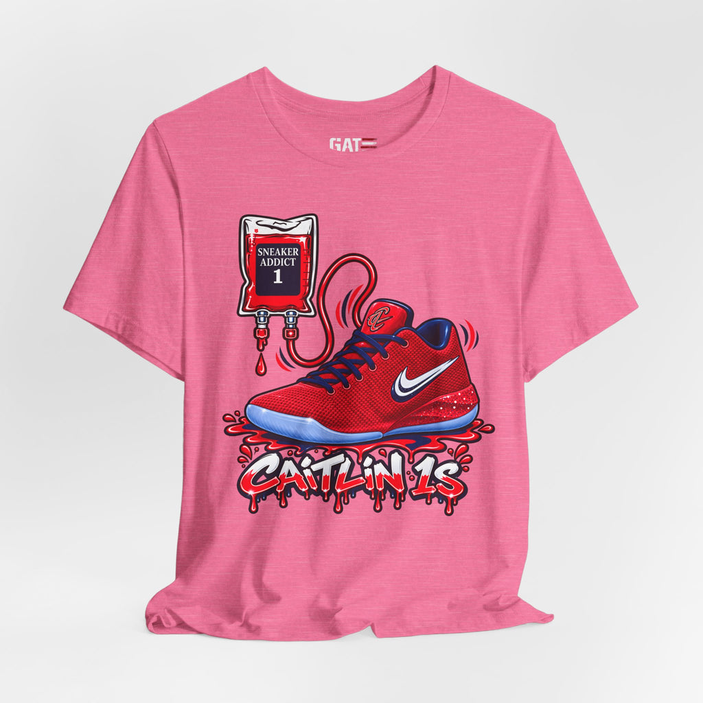Caitlin Clark Caitlin 1s Addict Red Sneaker Shirt