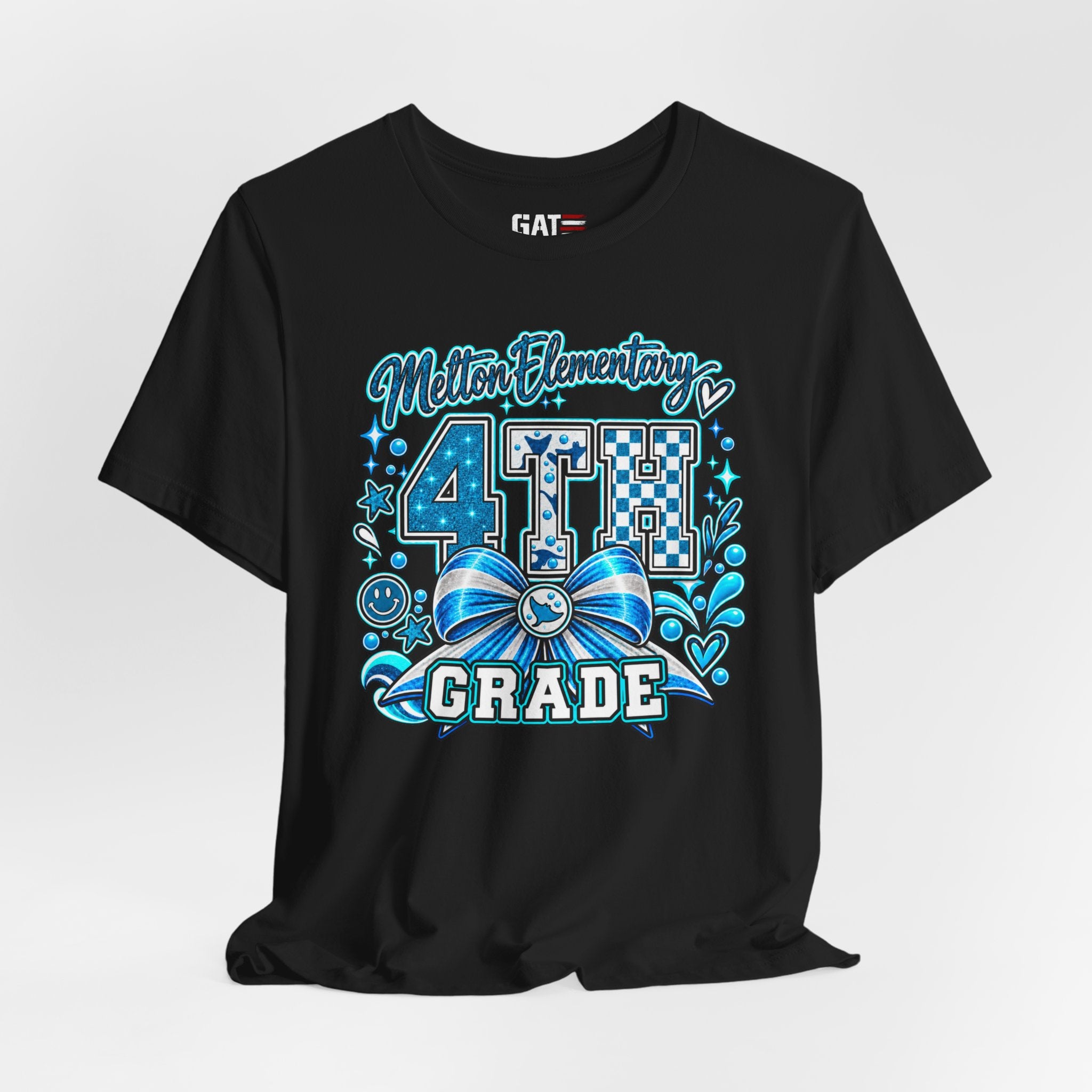 Melton 4th Grade School T‑Shirt — Bow Design