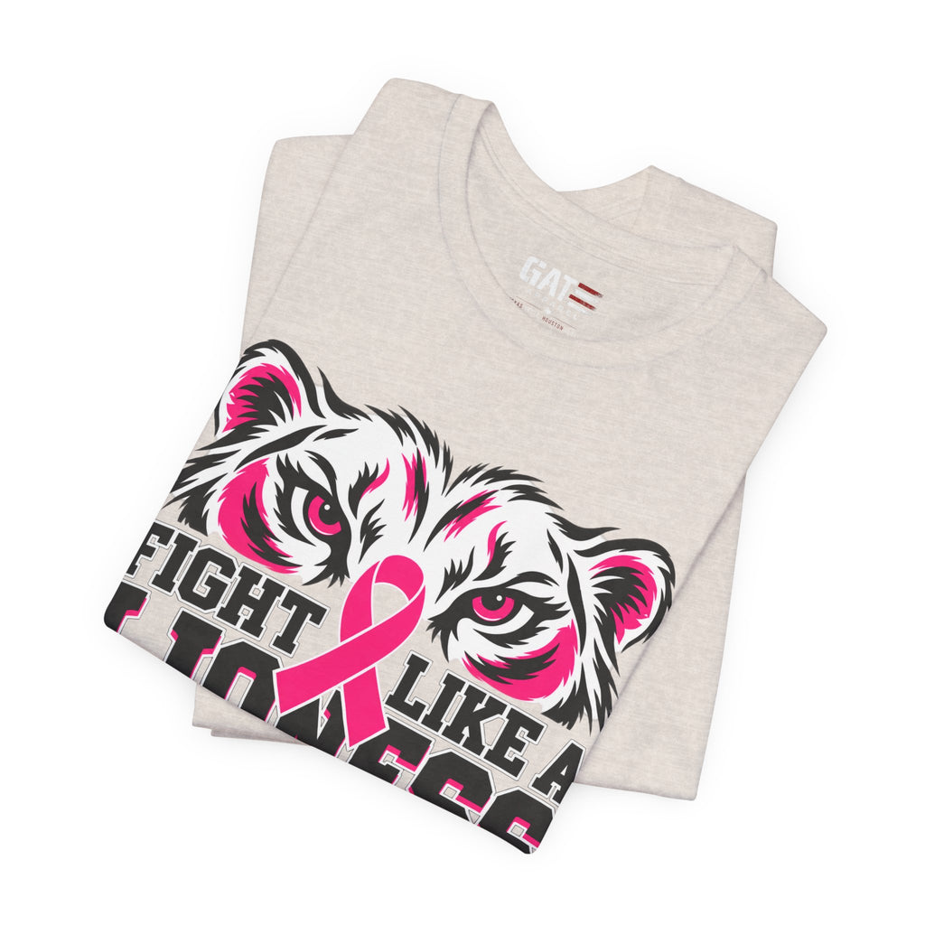 Fight Like a Lioness Breast Cancer Awareness T-Shirt