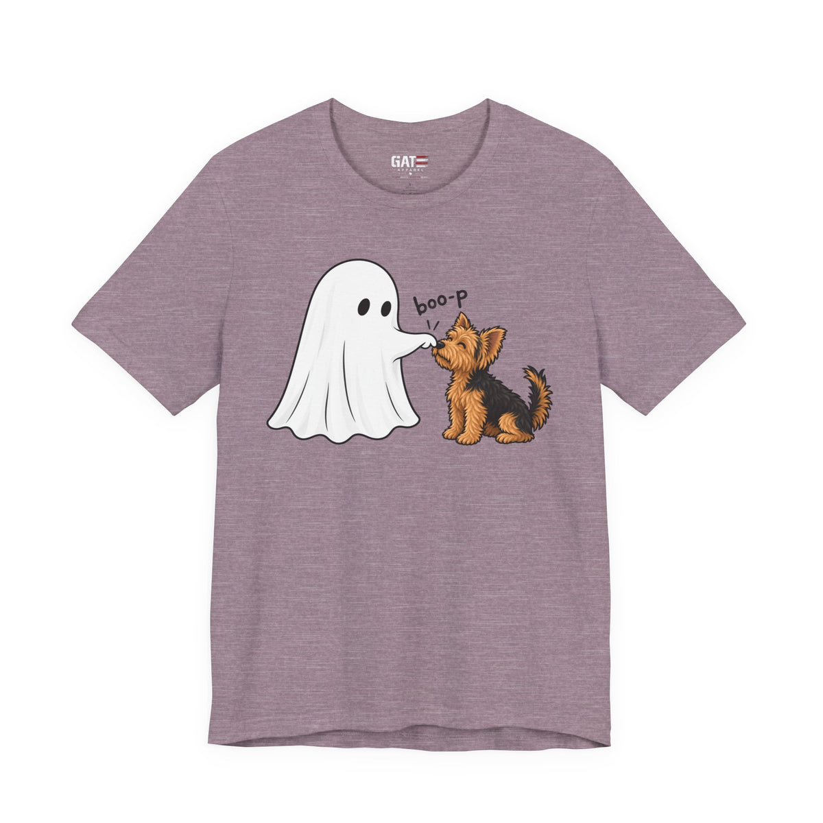 Halloween Ghost & Terrier— "boo-p" Cute Dog Halloween T-Shirt