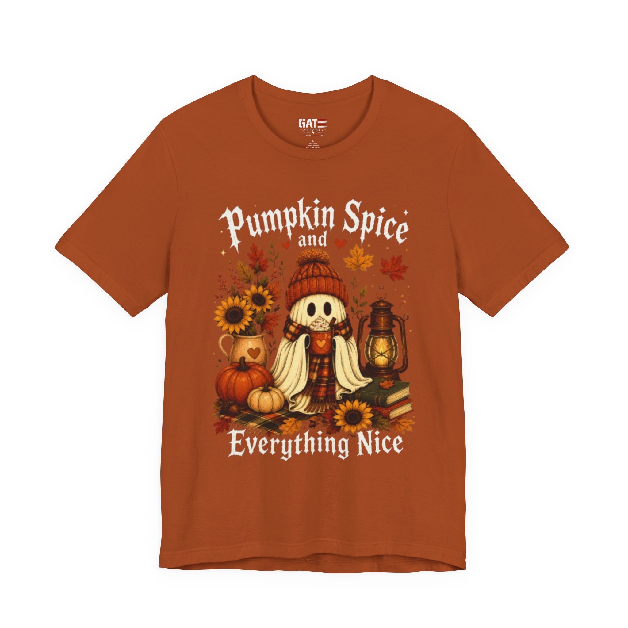 Pumpkin Spice Everything Nice Tee — Fall Scarecrow & Pumpkins Autumn Graphic Shirt