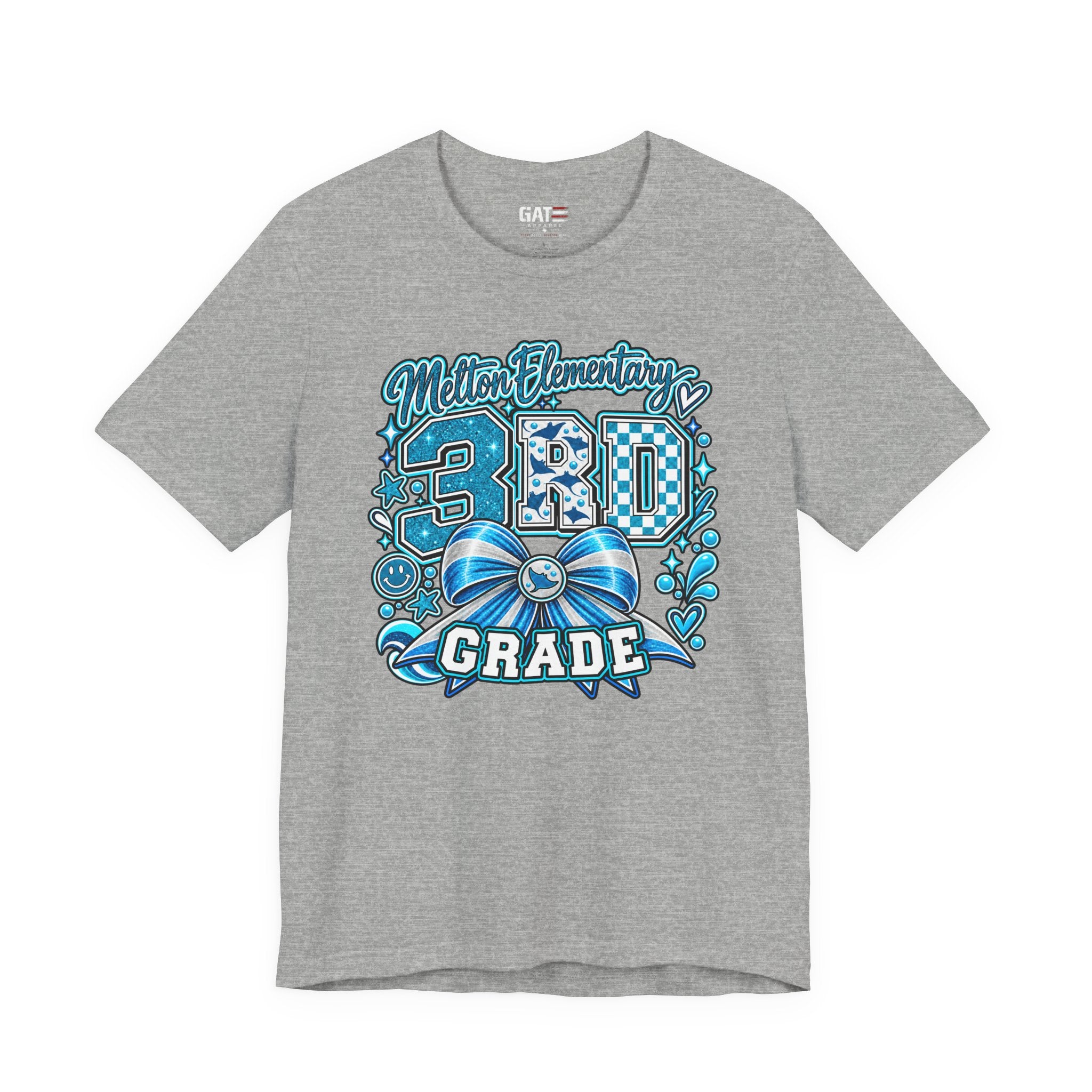 Melton 3rd Grade School T‑Shirt — Bow Design
