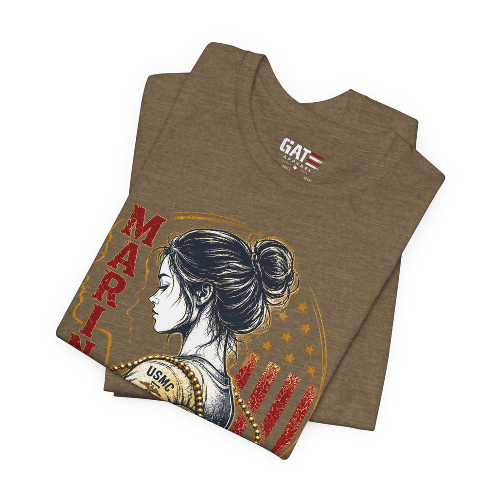 Female Marine Vet T‑Shirt – "Once a Marine, Always a Marine" Patriotic Female Veteran Tee