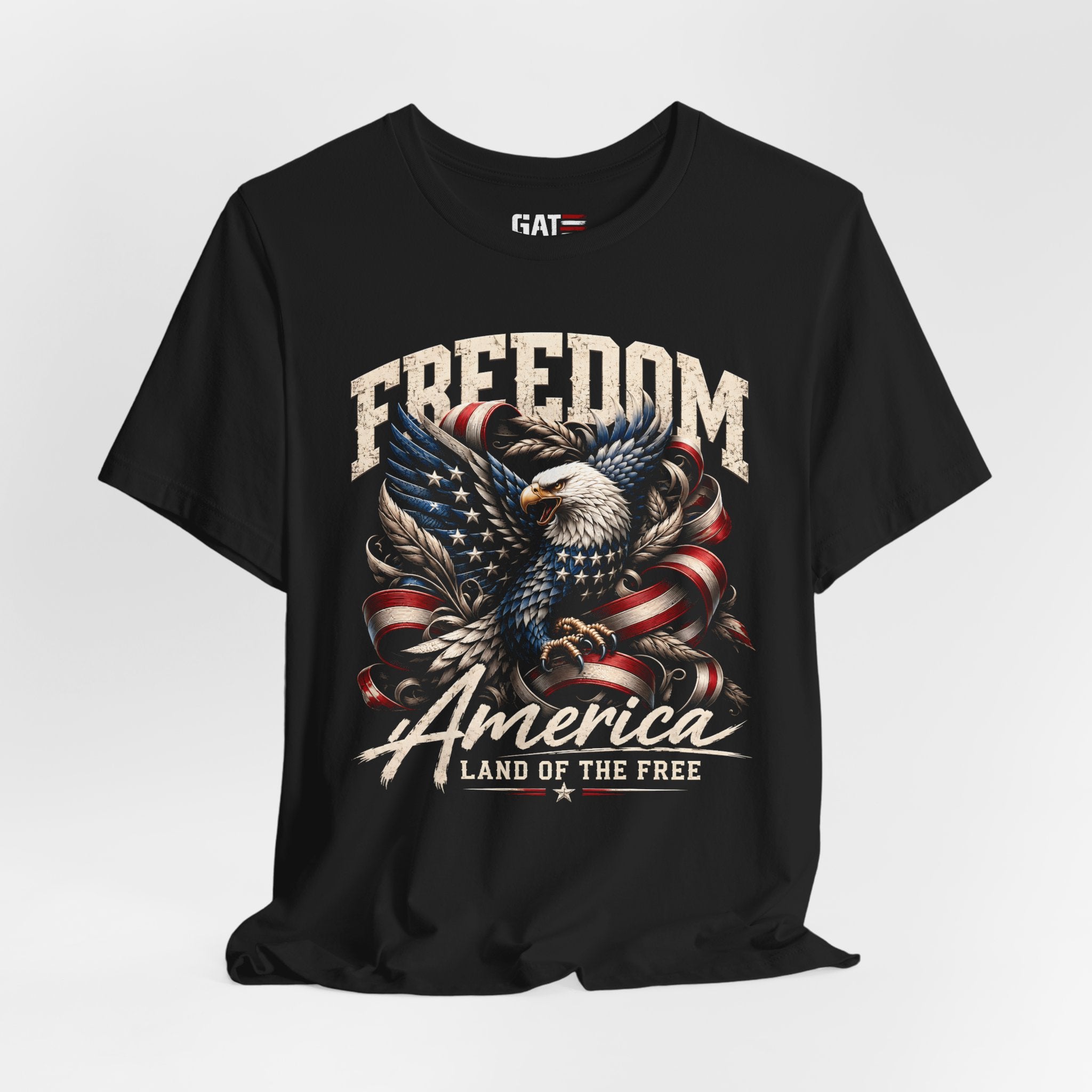 Freedom America Shirt, Land of the Free Patriotic Eagle Tee, American Flag Shirt, 4th of July Graphic T Shirt, USA Pride Gift