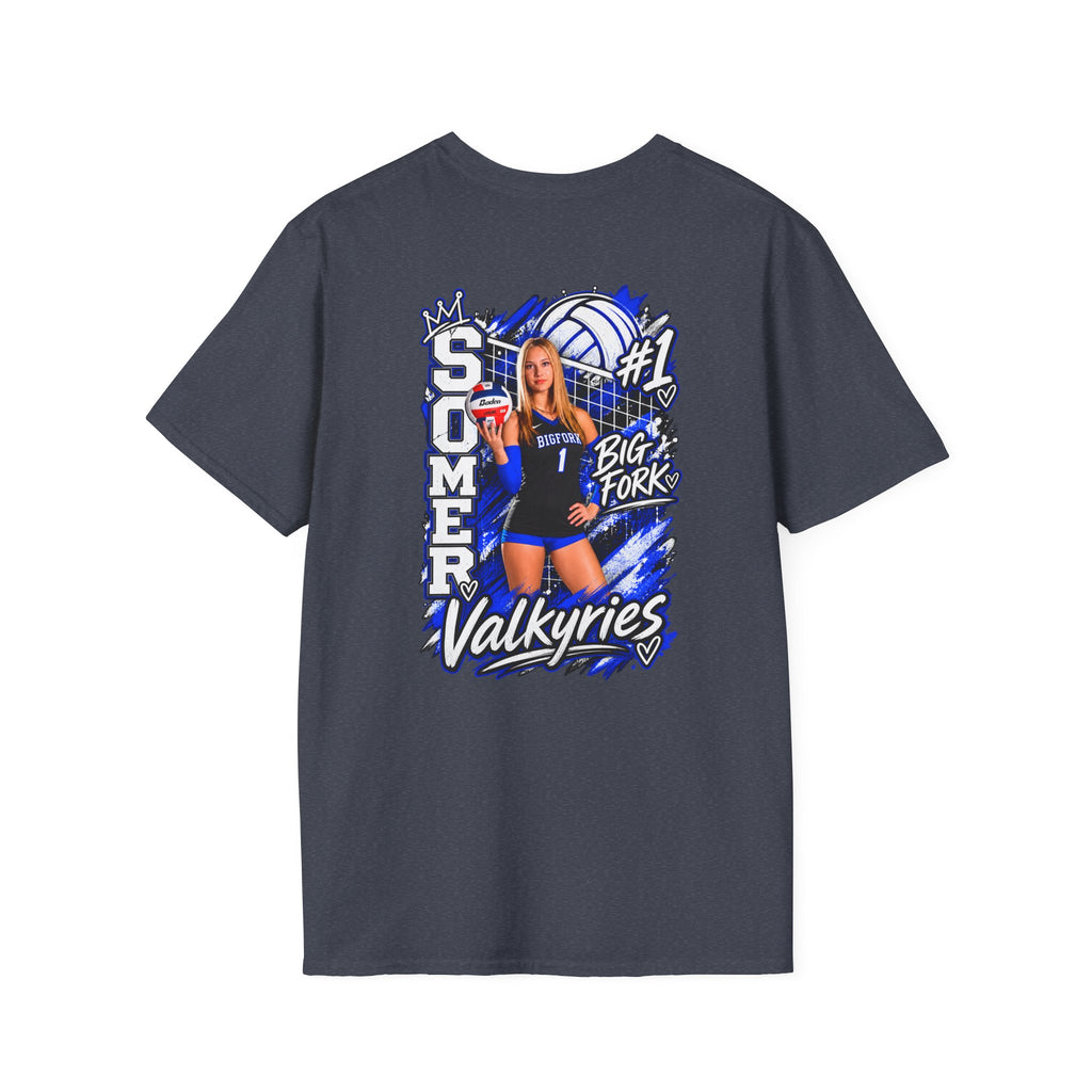 Volleyball Mom Senior Player Photo Tee — Custom Photo Team Name and Number