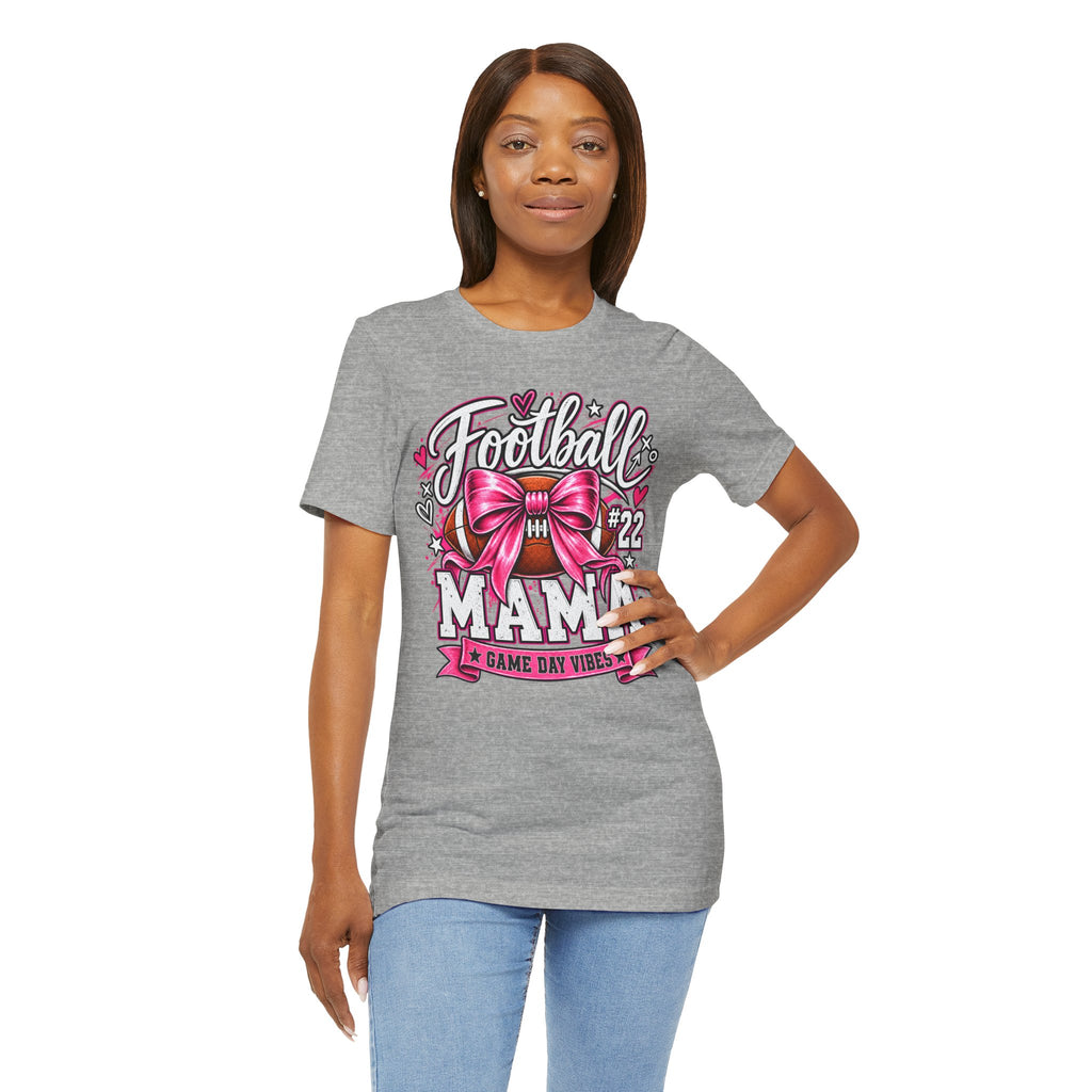 Football Mom Personalized Shirt Custom Player Name Number Helmet Game Day Tee