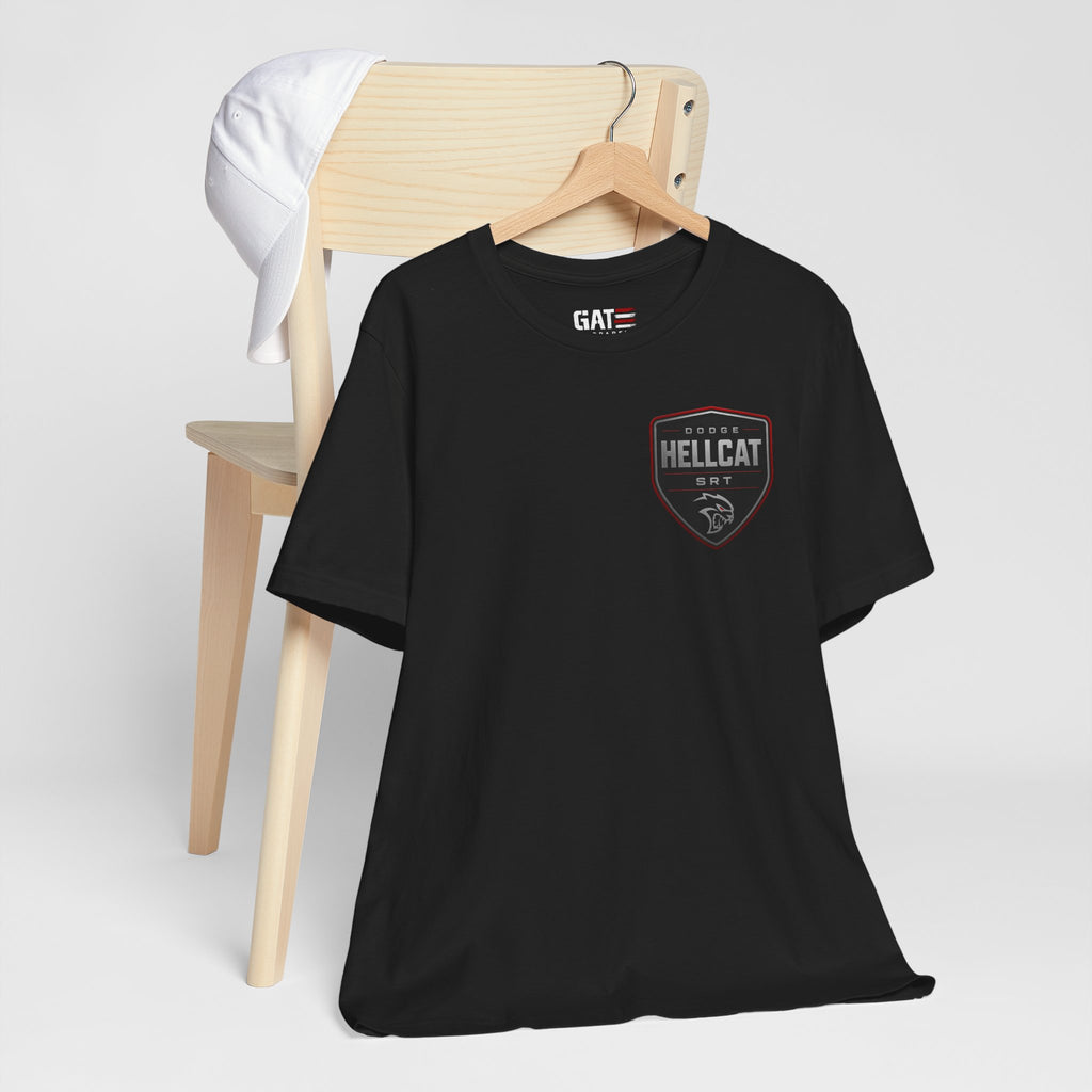Dodge Hellcat SRT Graphic Tee — Muscle Car Illustration & Specs T-Shirt