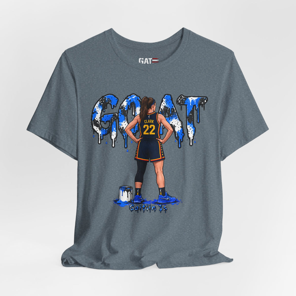 Caitlin Clark Caitlin 1s GOAT Blue Paint Sneaker Shirt