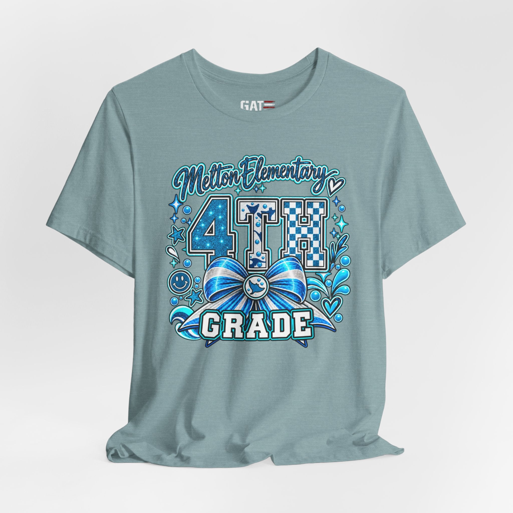 Melton 4th Grade School T‑Shirt — Bow Design