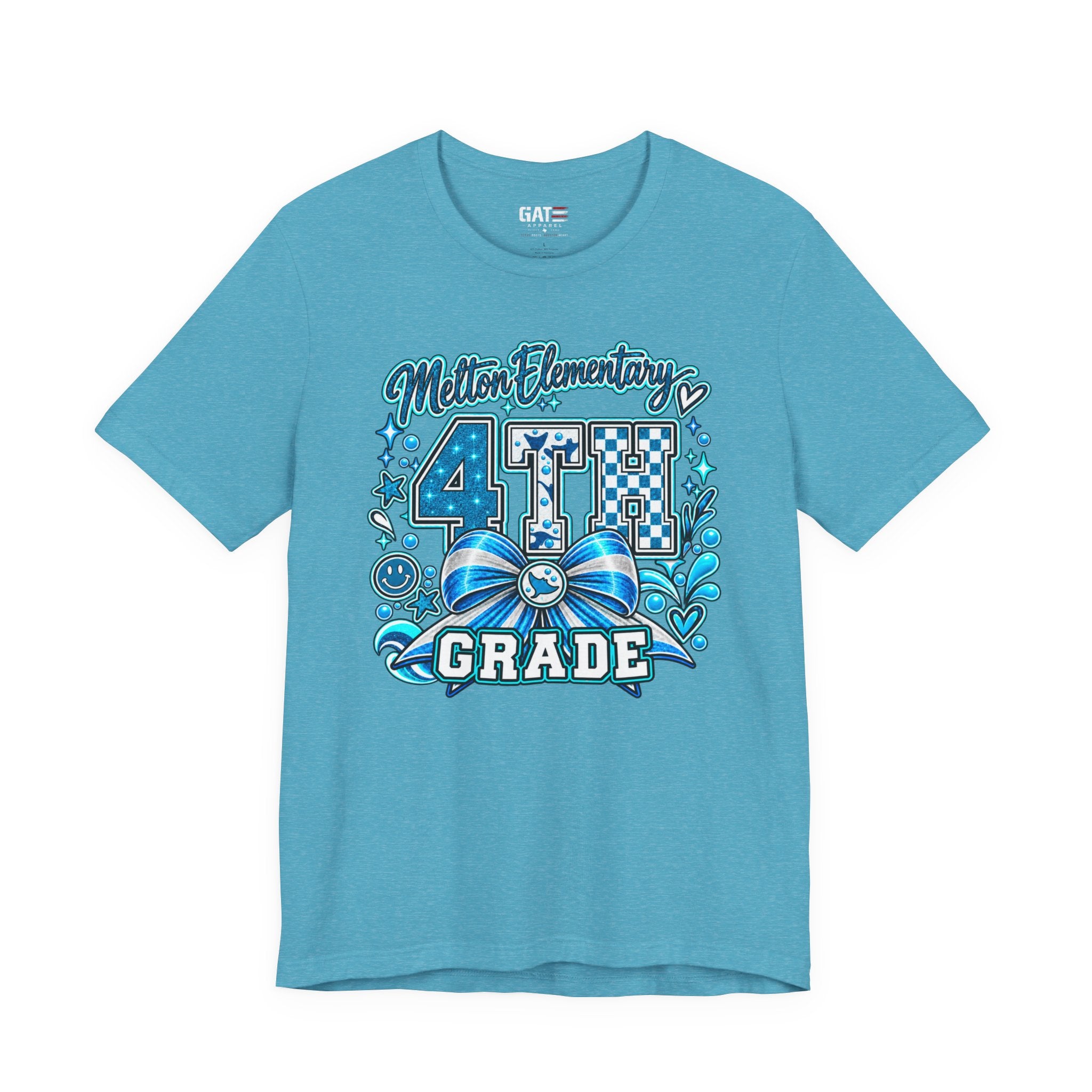 Melton 4th Grade School T‑Shirt — Bow Design