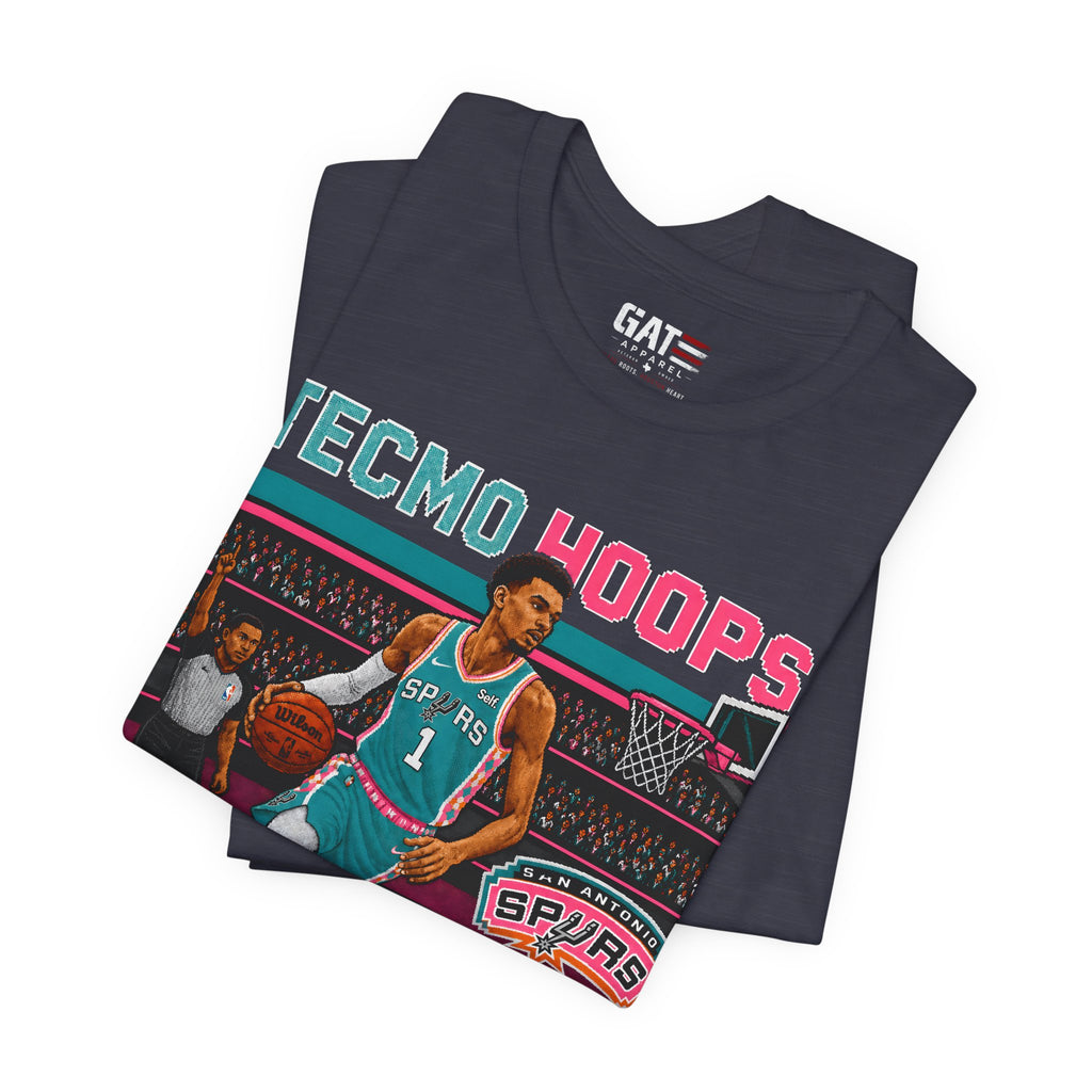 Tecmo Hoops Victor Wembanyama Spurs T-Shirt | The Future Is Now basketball tee