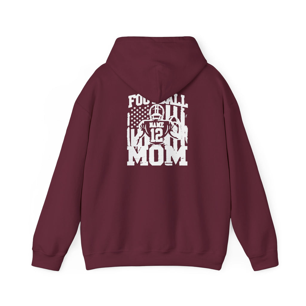 Football Mom Personalized Comfort Hoodie Custom Player Name Number Game Day Tee