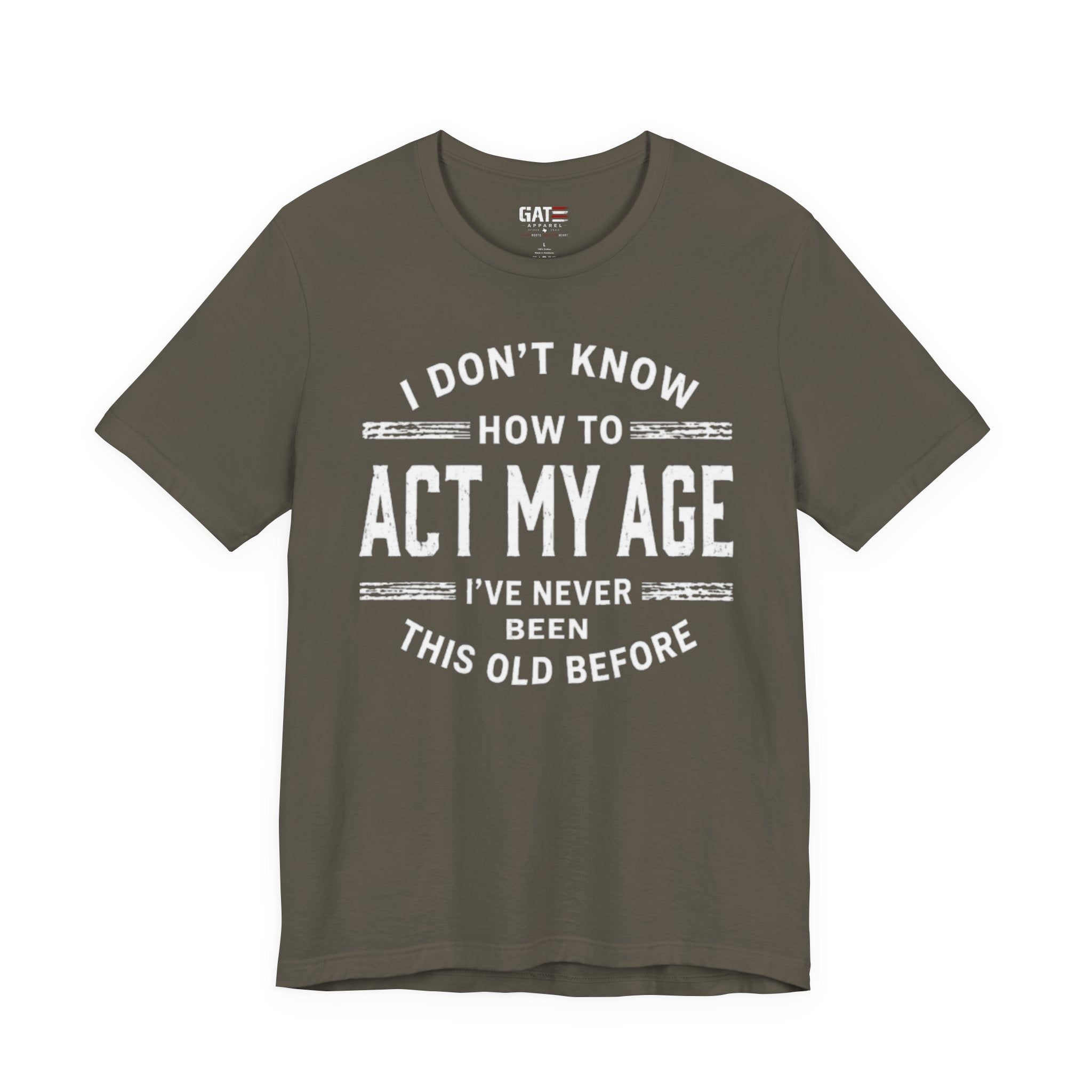 Funny "I Don't Know How To Act My Age" Tee – Humorous Birthday Shirt