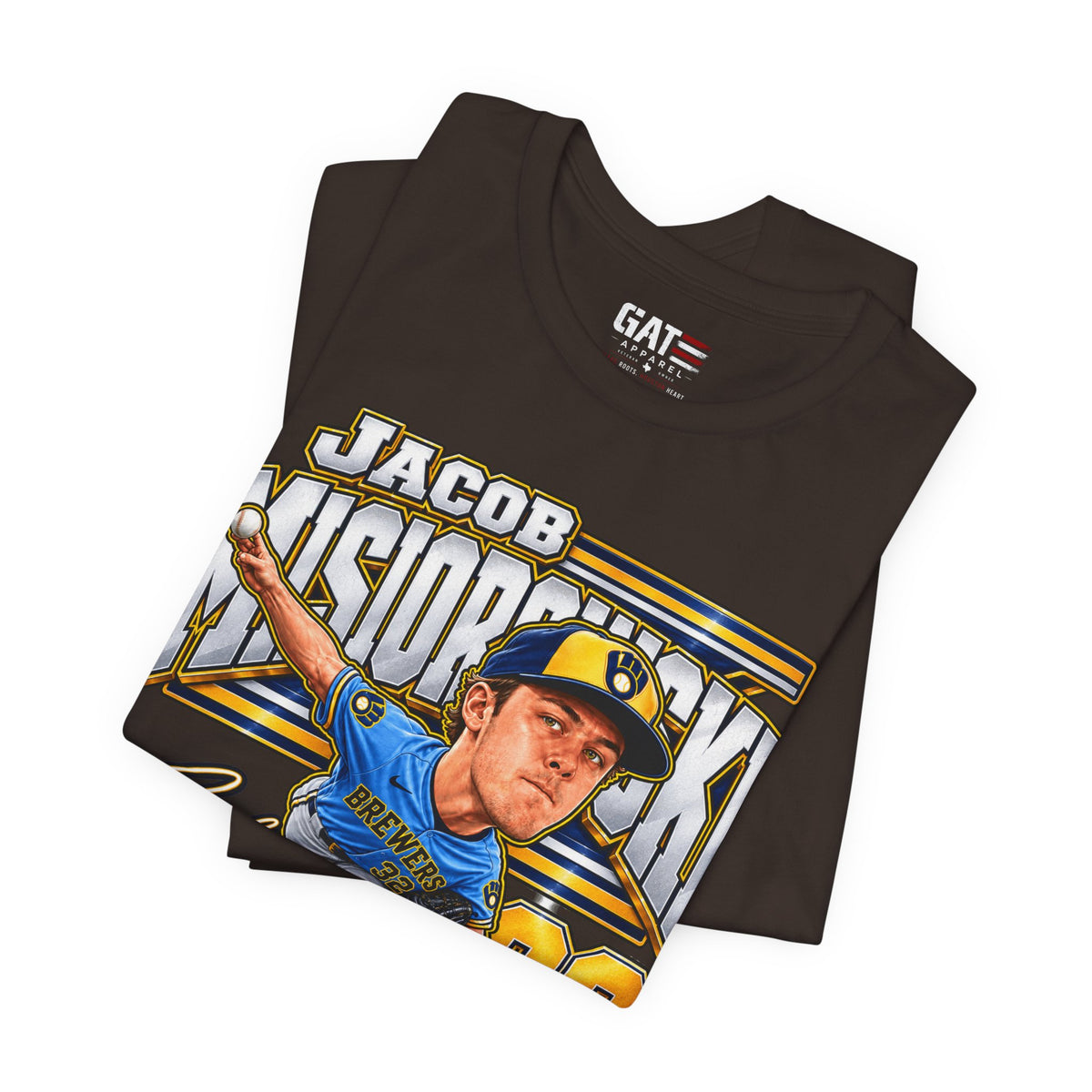 Jacob Misiorowski Milwaukee Brewers #32 Baseball Tee