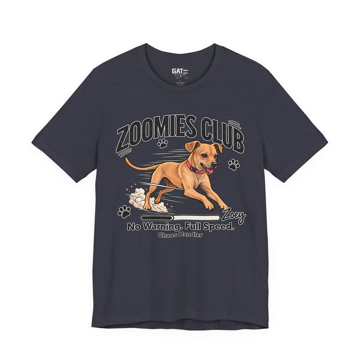 Personalized Zoomies Club Dog Shirt | Custom Pet Tee