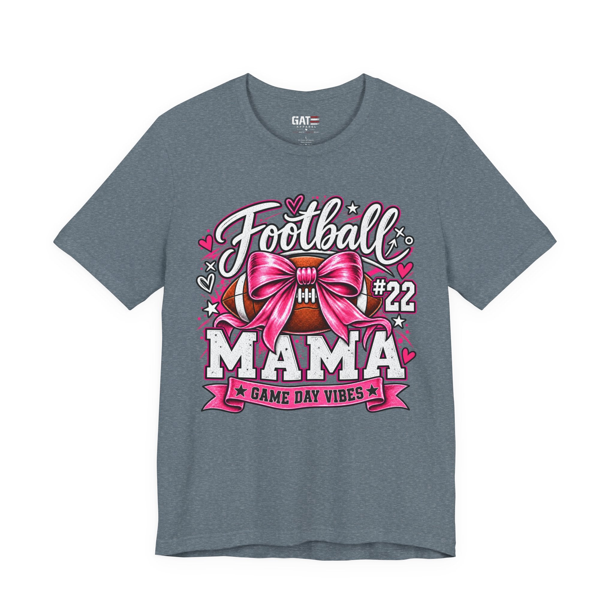 Football Mom Personalized Shirt Custom Player Name Number Helmet Game Day Tee