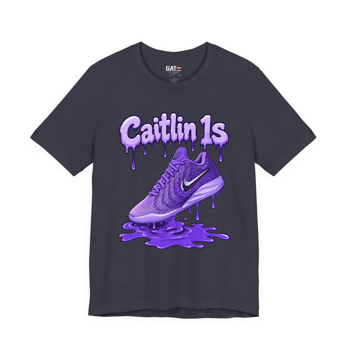 Caitlin Clark Caitlin 1s Purple Fade Paint Sneaker Shirt