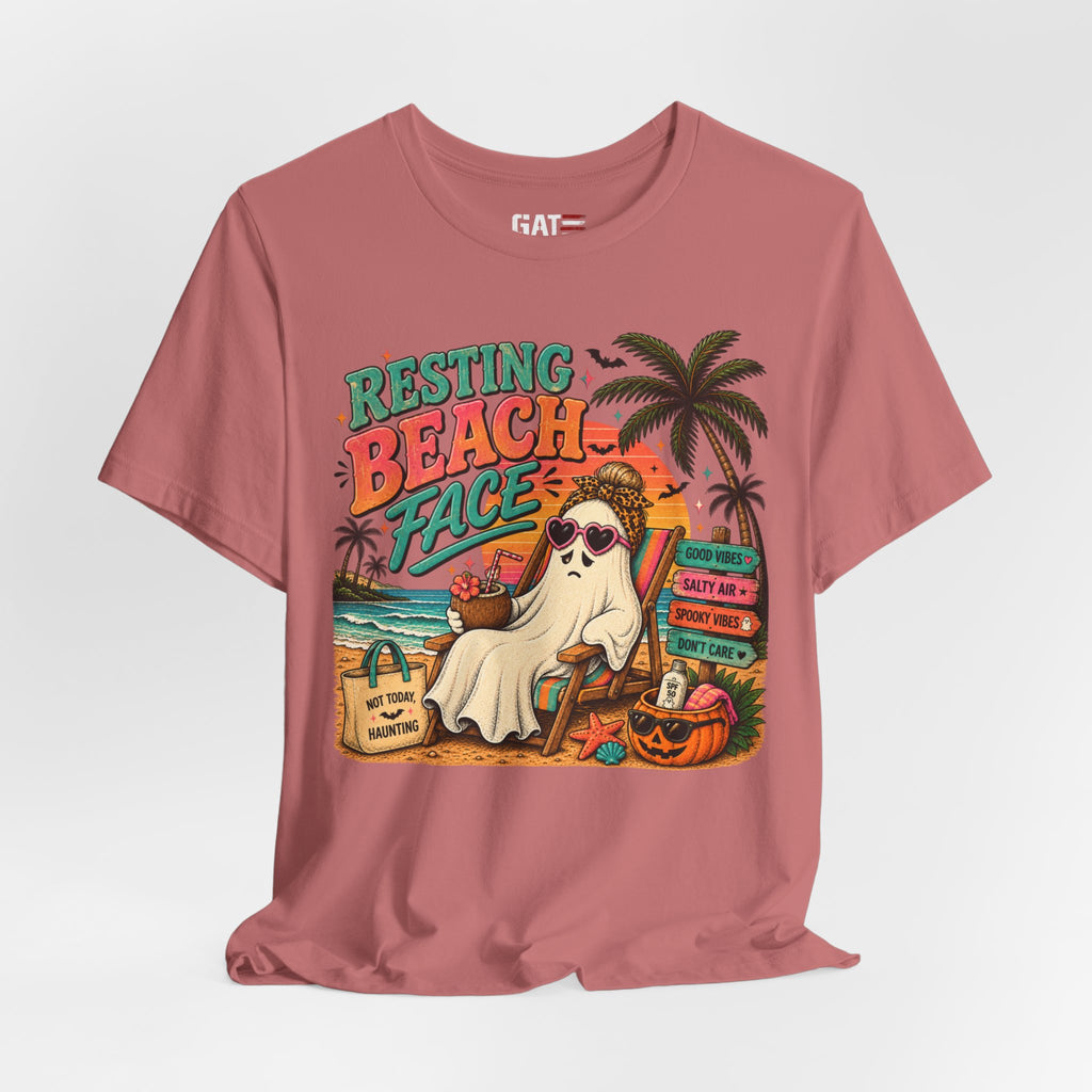 Summerween Spooky Beach Shirt | Tropical Ghost Tee Style 4