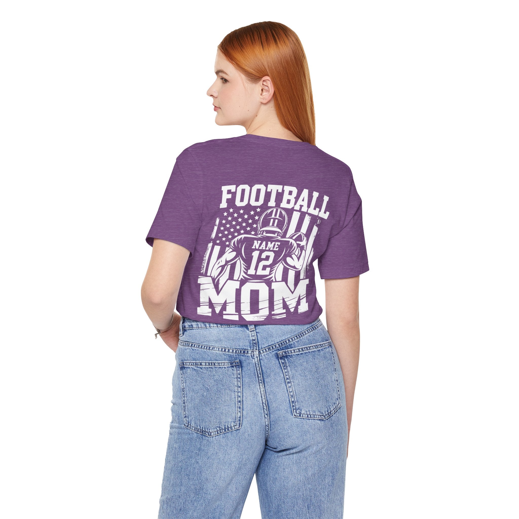 Football Mom Personalized Shirt Custom Player Name Number Game Day Tee