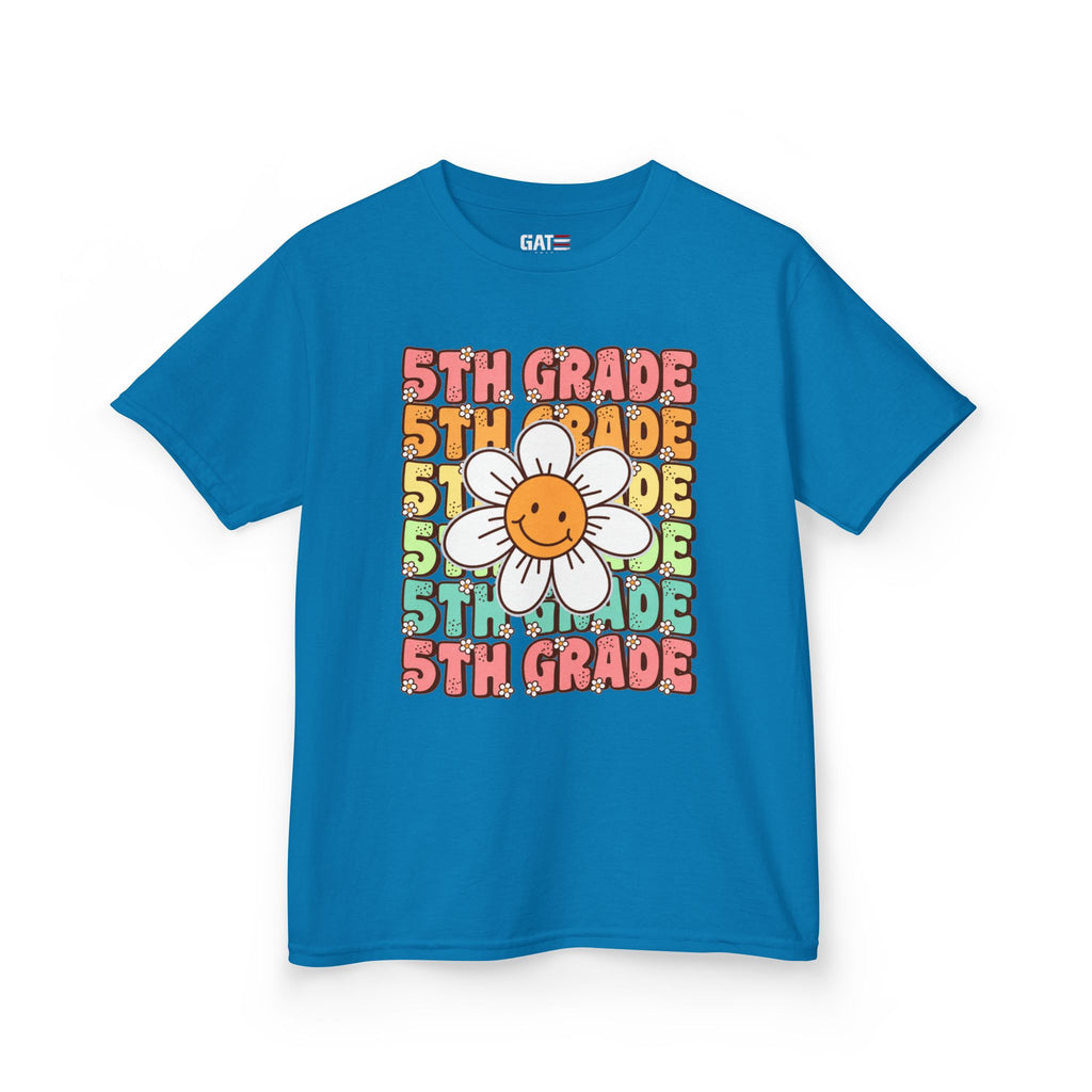 Custom Grade Level Shirt for Kids – Retro Daisy Back to School Tee