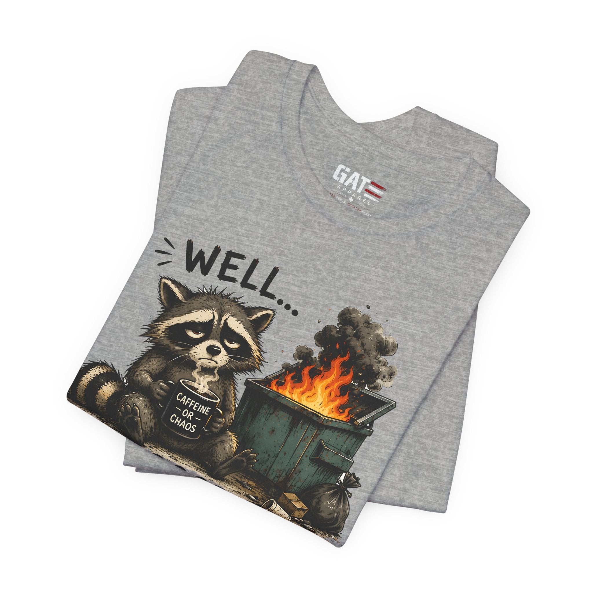 Funny Raccoon Shirt, Coffee Lover Shirt, Trash Panda Tee, Funny Animal Shirt, Sarcastic Shirt, Coffee Addict Gift, Unisex Graphic Tee